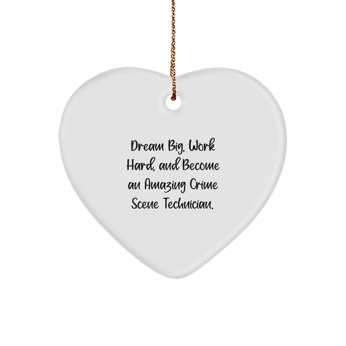 Funny Crime Scene Technician Heart Ornaments, Gifts from Friends and Family, Crime Scene Technician Gifts for Christmas Unique Gifts - Image 1