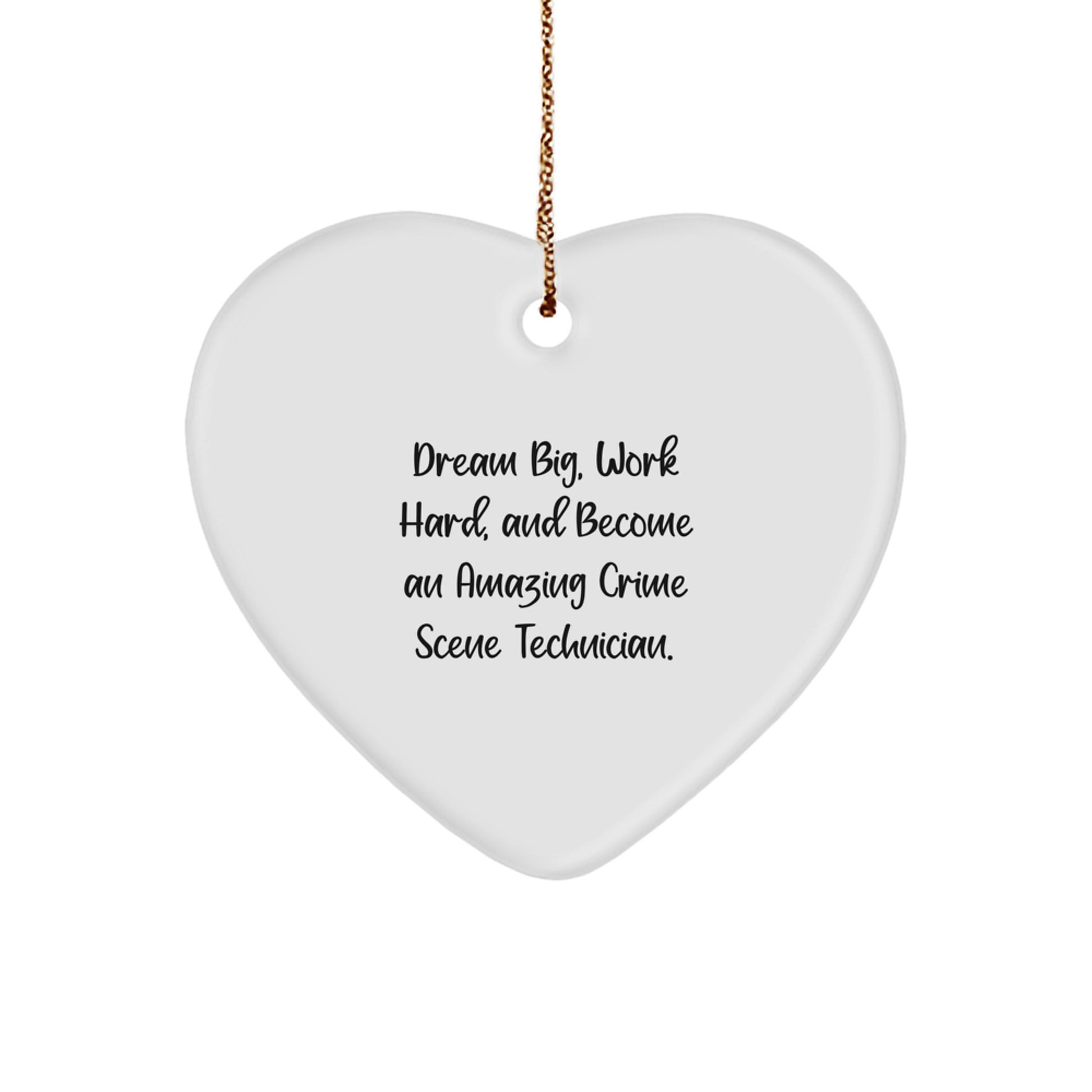 Funny Crime Scene Technician Heart Ornaments, Gifts from Friends and Family, Crime Scene Technician Gifts for Christmas Unique Gifts - Image 1
