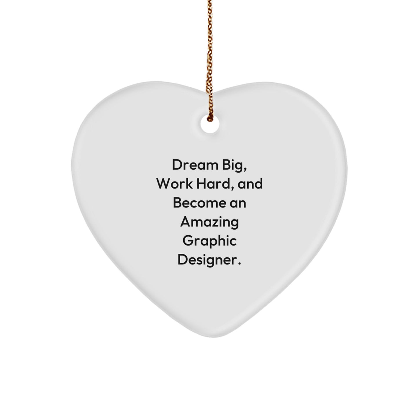 Funny Graphic Designer Heart Ornament Gifts for Him, Unique Christmas Decorations for Graphic Designers, Gifts from Men to Friends - Image 1