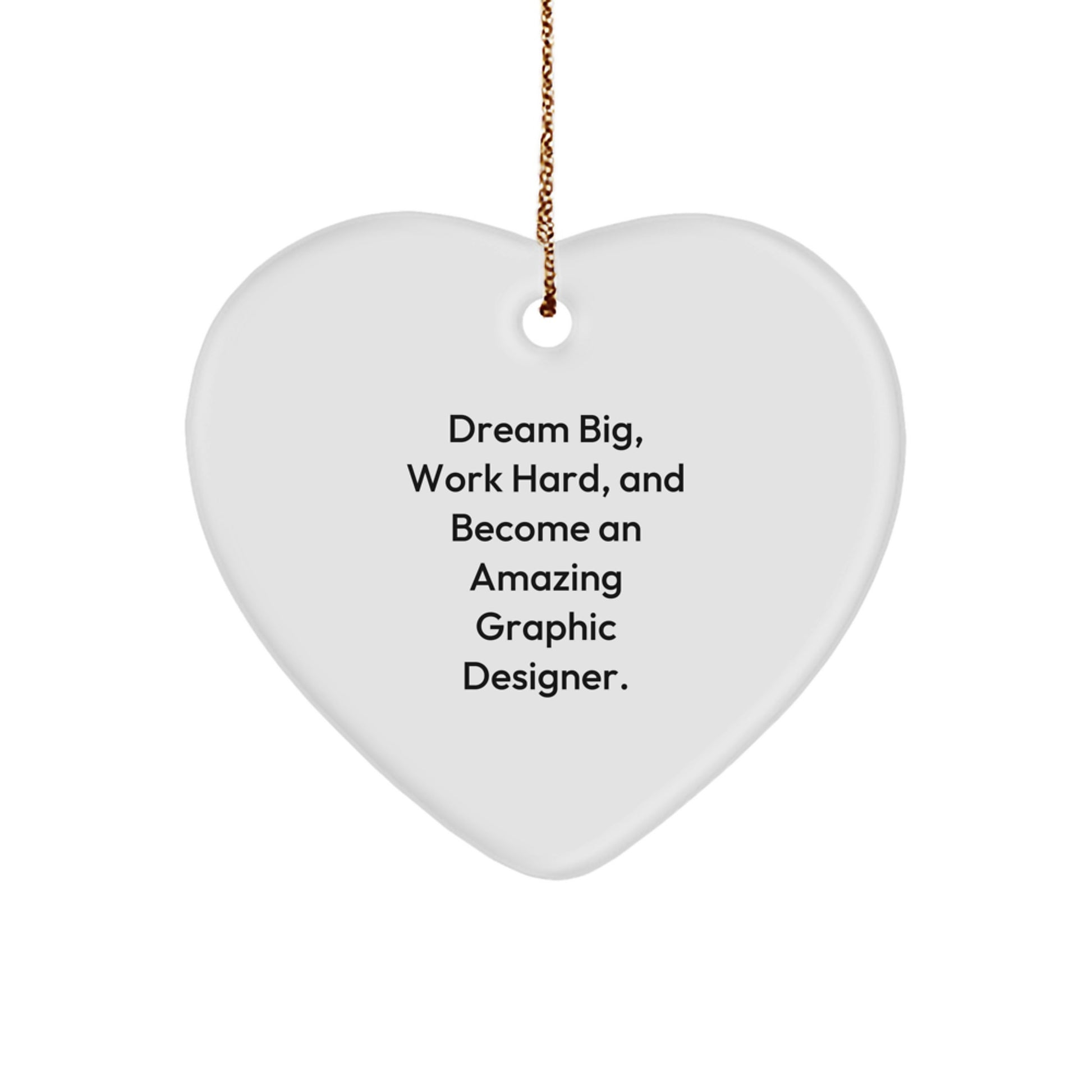 Funny Graphic Designer Heart Ornament Gifts for Him, Unique Christmas Decorations for Graphic Designers, Gifts from Men to Friends - Image 1