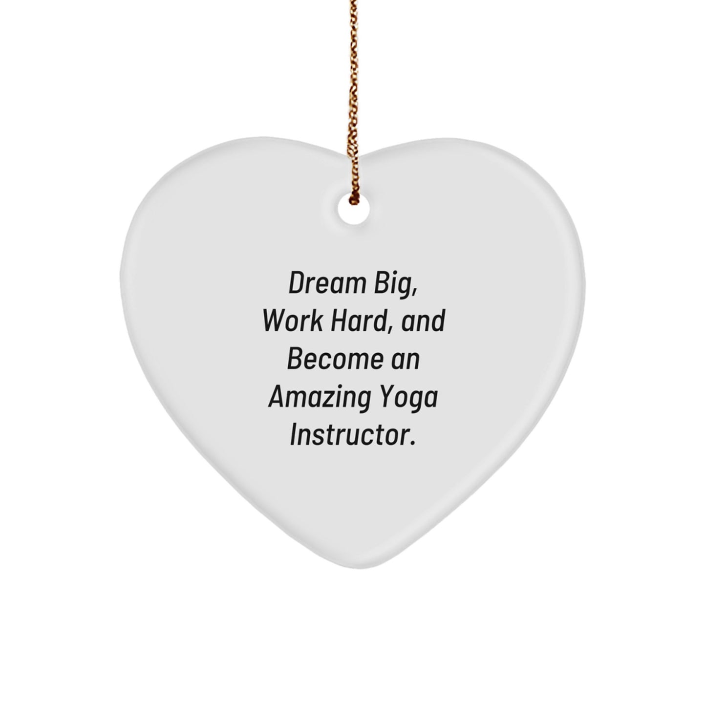 Funny Inspirational Gifts from Men to Yoga Instructor Friends for Christmas Unique Heart Ornaments - Image 1