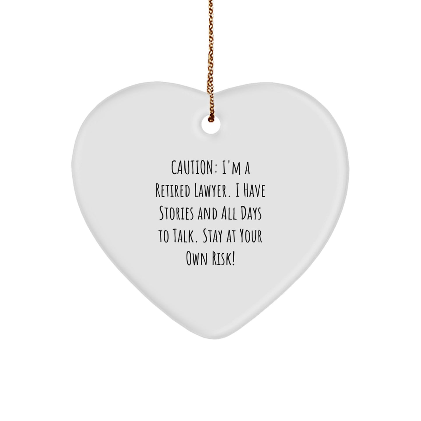 Funny Lawyer Gifts, Heart Ornament, Gifts from Men to Lawyer Husband, Unique Christmas Unique Gifts - Image 1