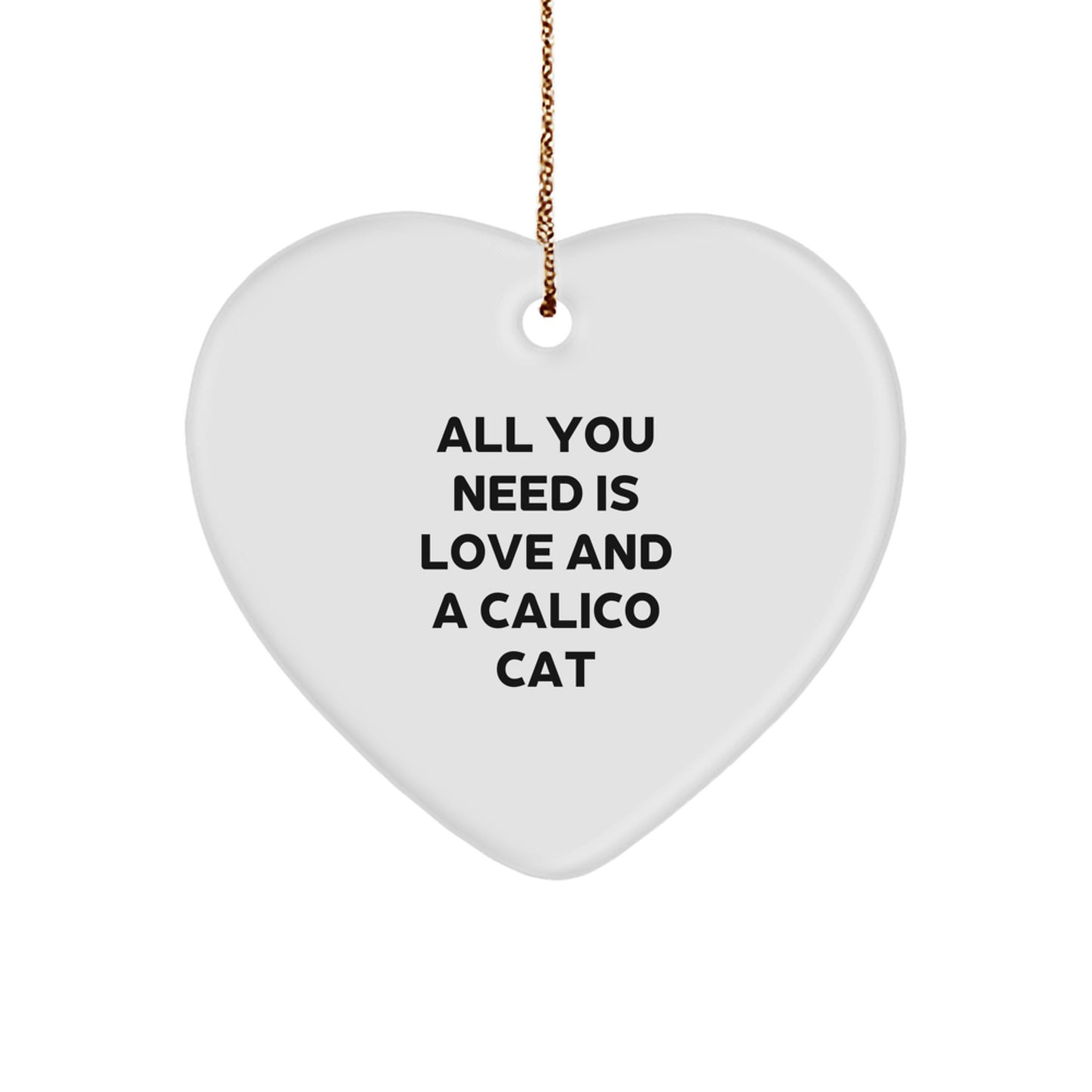 Calico Cat Heart Ornament Gifts from Loved Ones - Inspirational Calico Cat Christmas Ornaments for Friends and Family - Image 1