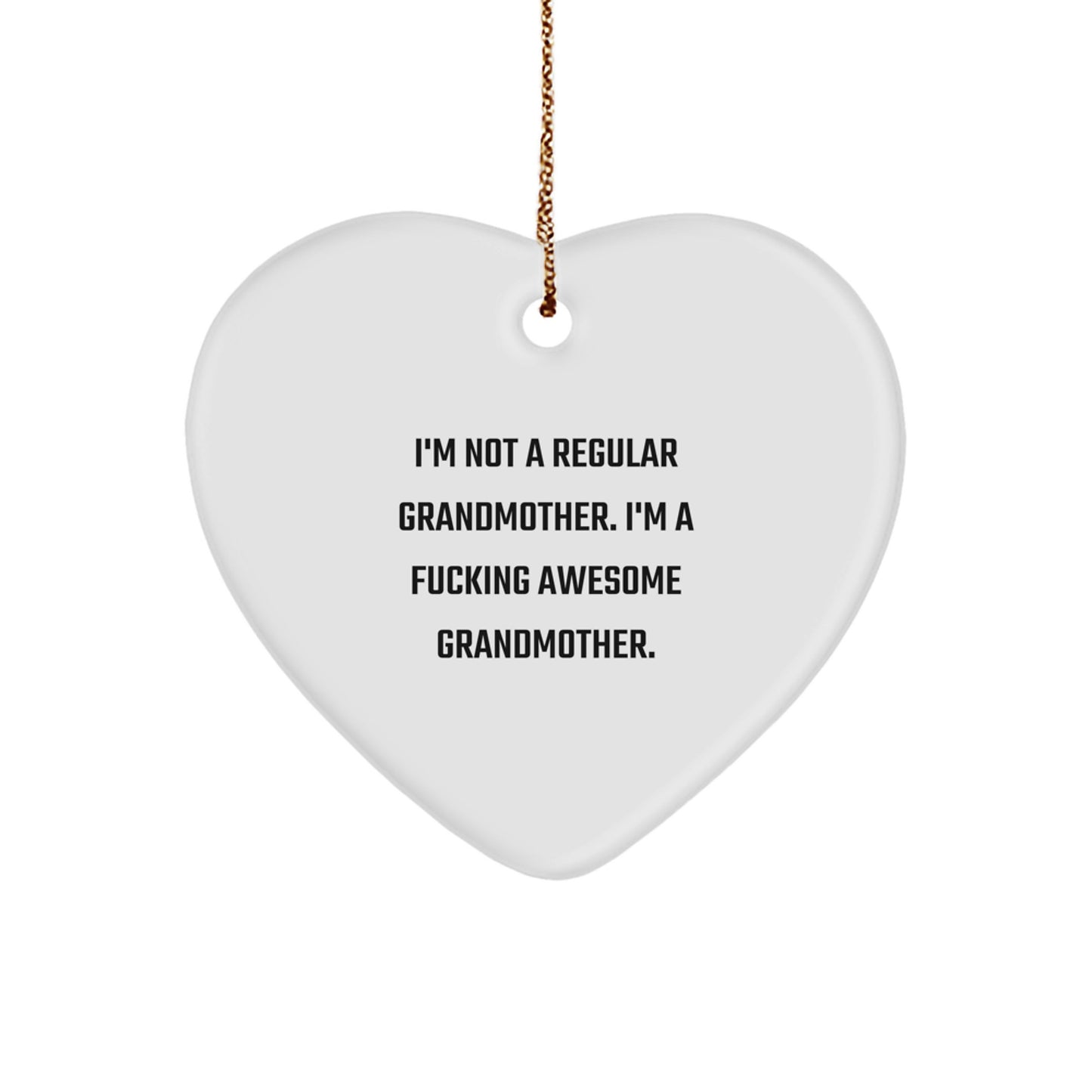 Funny Grandmother Heart Ornament Gifts from Men Women for Grandmother Christmas Unique - Image 1