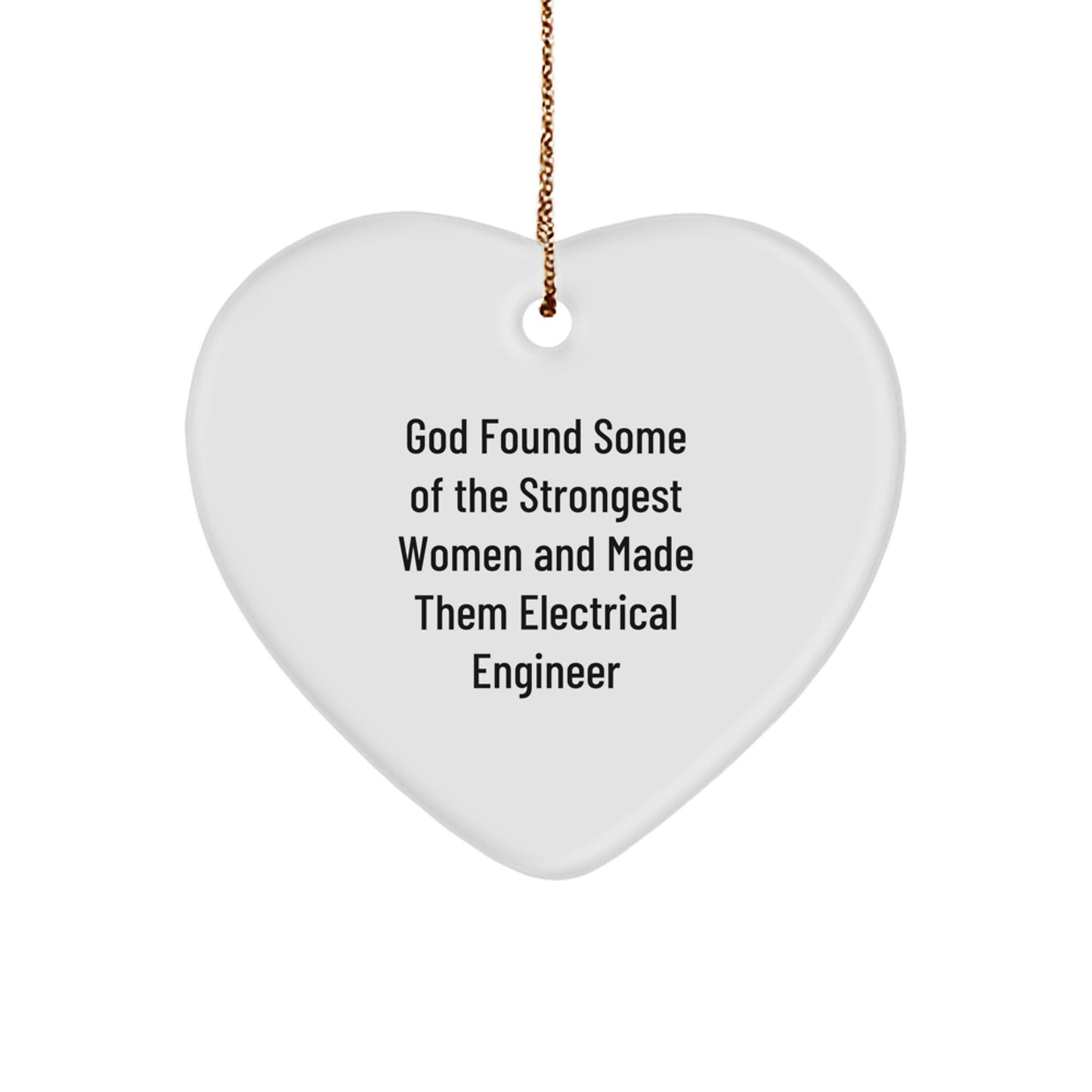 Funny Electrical Engineer Heart Ornament Gifts from Friends, Unique Christmas Unique Gifts for Electrical Engineers Women, Heart Shaped Electrical Engineer Symbol - Image 1