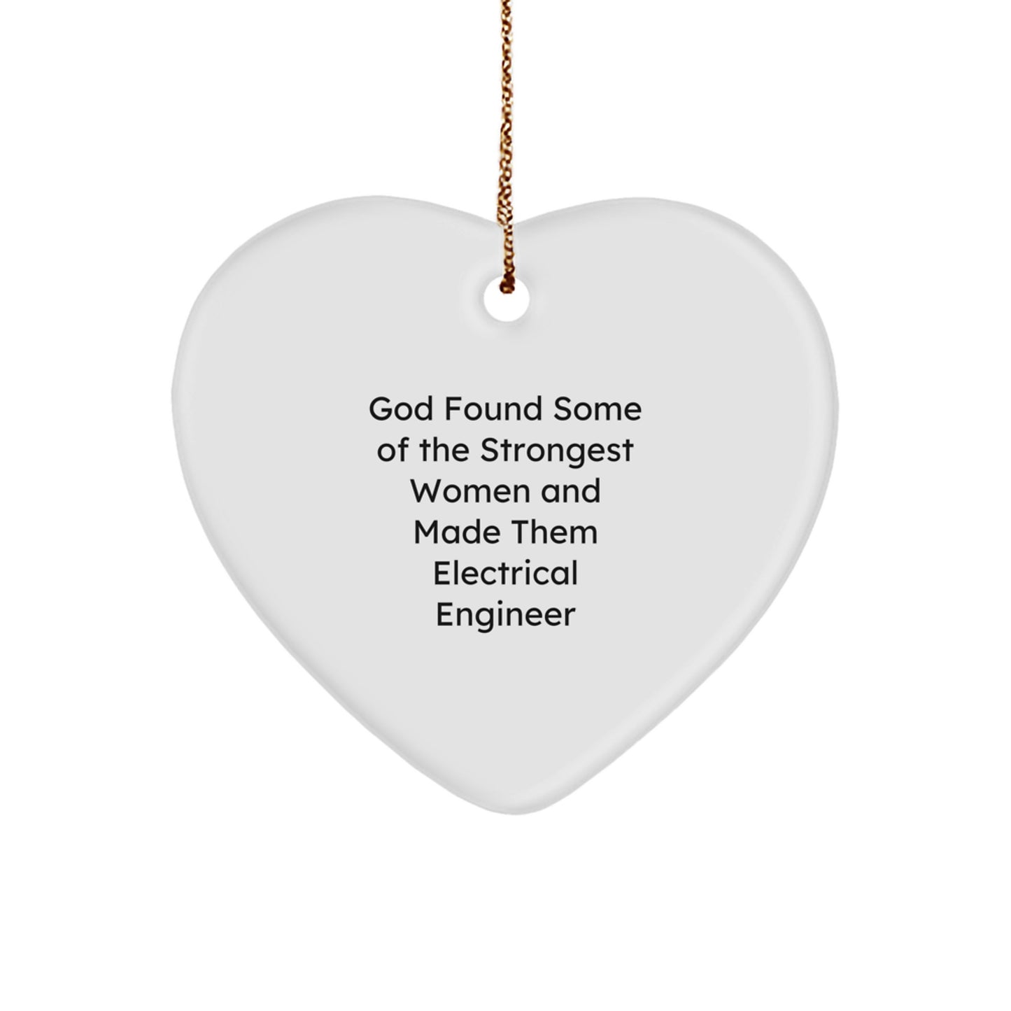 Funny Electrical Engineer Heart Ornament Gifts for Her, Christmas Unique Gifts from Men, Electrical Engineer Women, Coworkers, Family Friends - Image 1