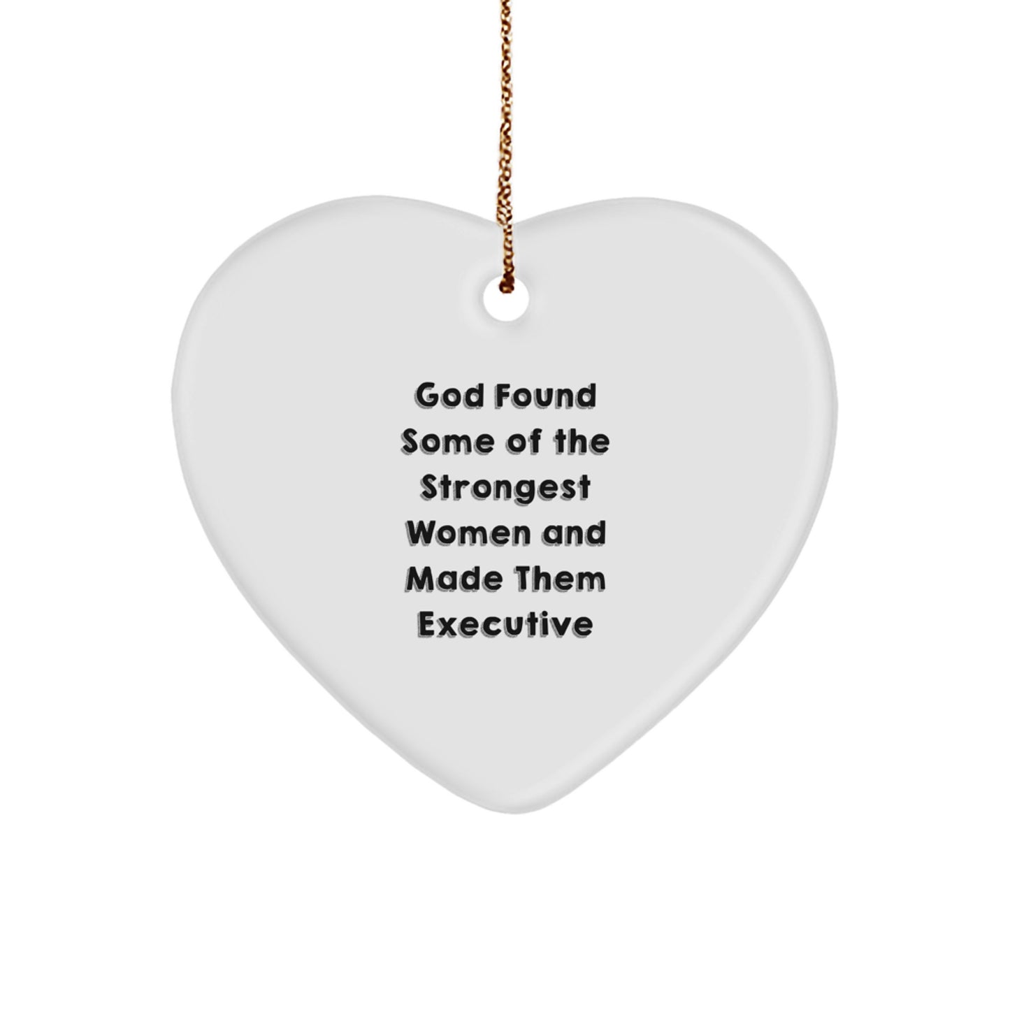 Funny Executive Heart Ornament Gifts from Women to Women for Christmas Unique Presents - Image 1
