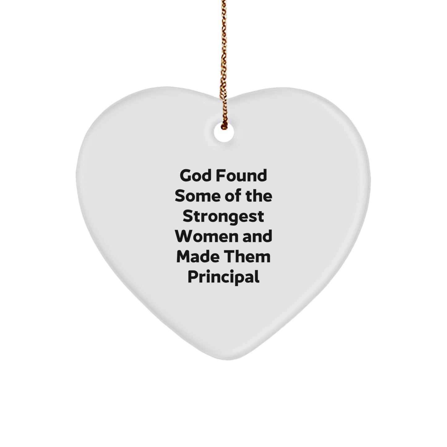 Funny Principal Gifts, Heart Ornament - Inspirational Quote, Christmas Decorations for Principal, Women, Friends, Family - Image 1