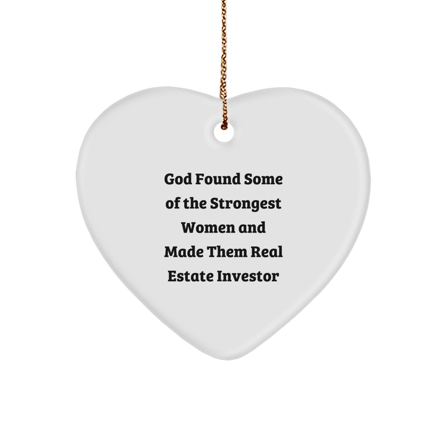 Funny Real Estate Investor Heart Ornament Gifts from Men to Women Coworkers Family Friends for Christmas Unique Present - Image 1