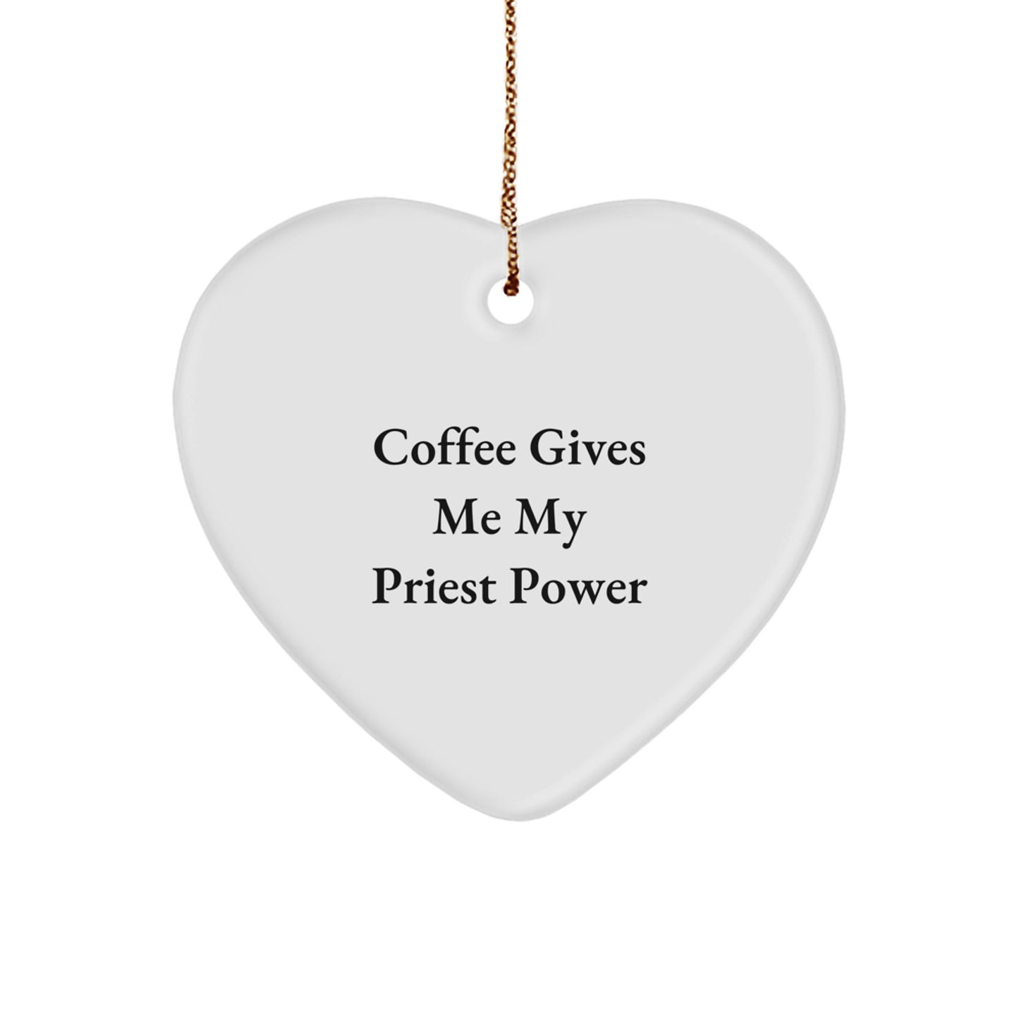 Funny Priest Heart Ornament Gifts from Men to Priest, Priest Christmas Unique Gifts, Gifts for Priest - Image 1