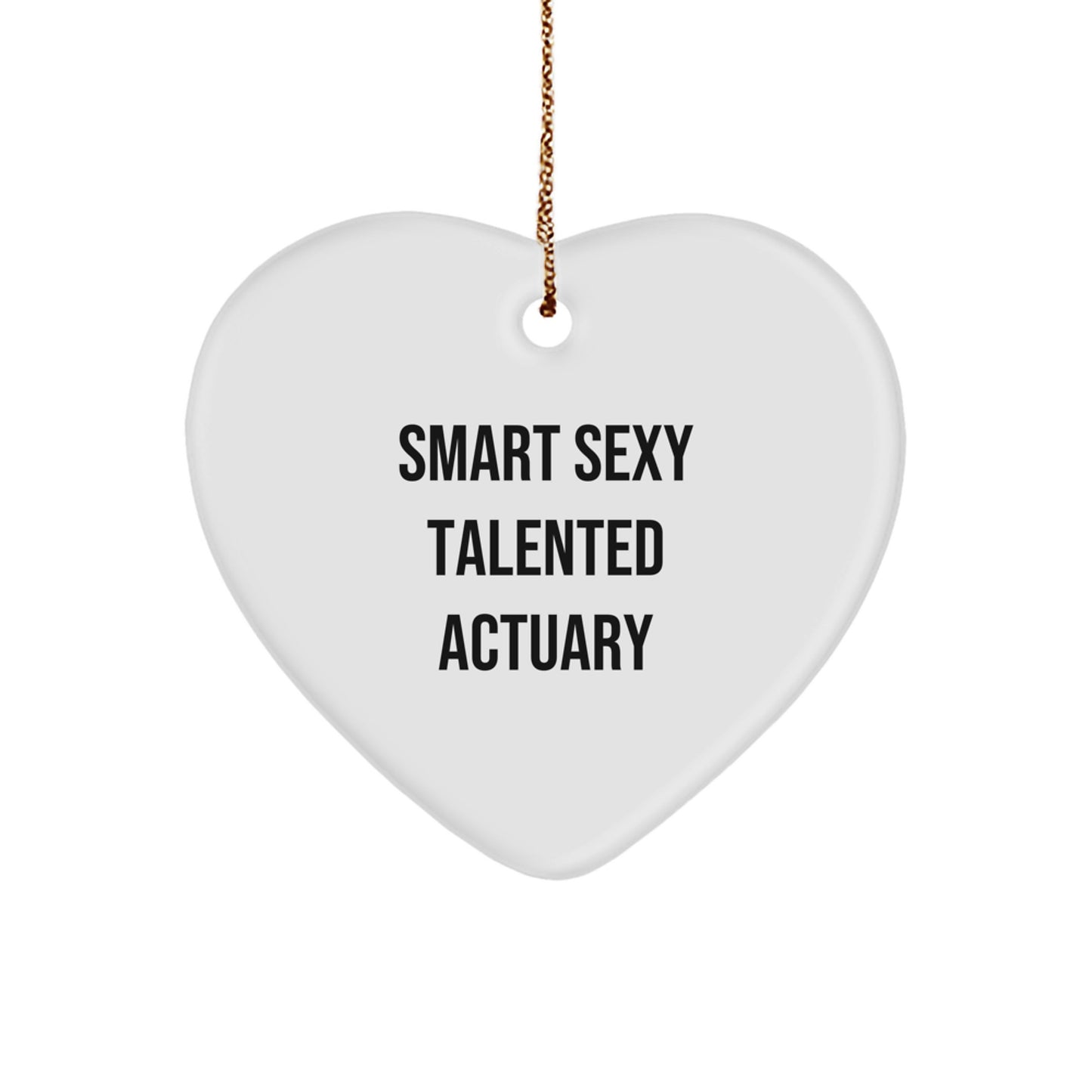 Gifts from Friends for Smart Sexy Talented Actuary - Cute Heart Ornament for Actuary Christmas Unique Gifts - Image 1