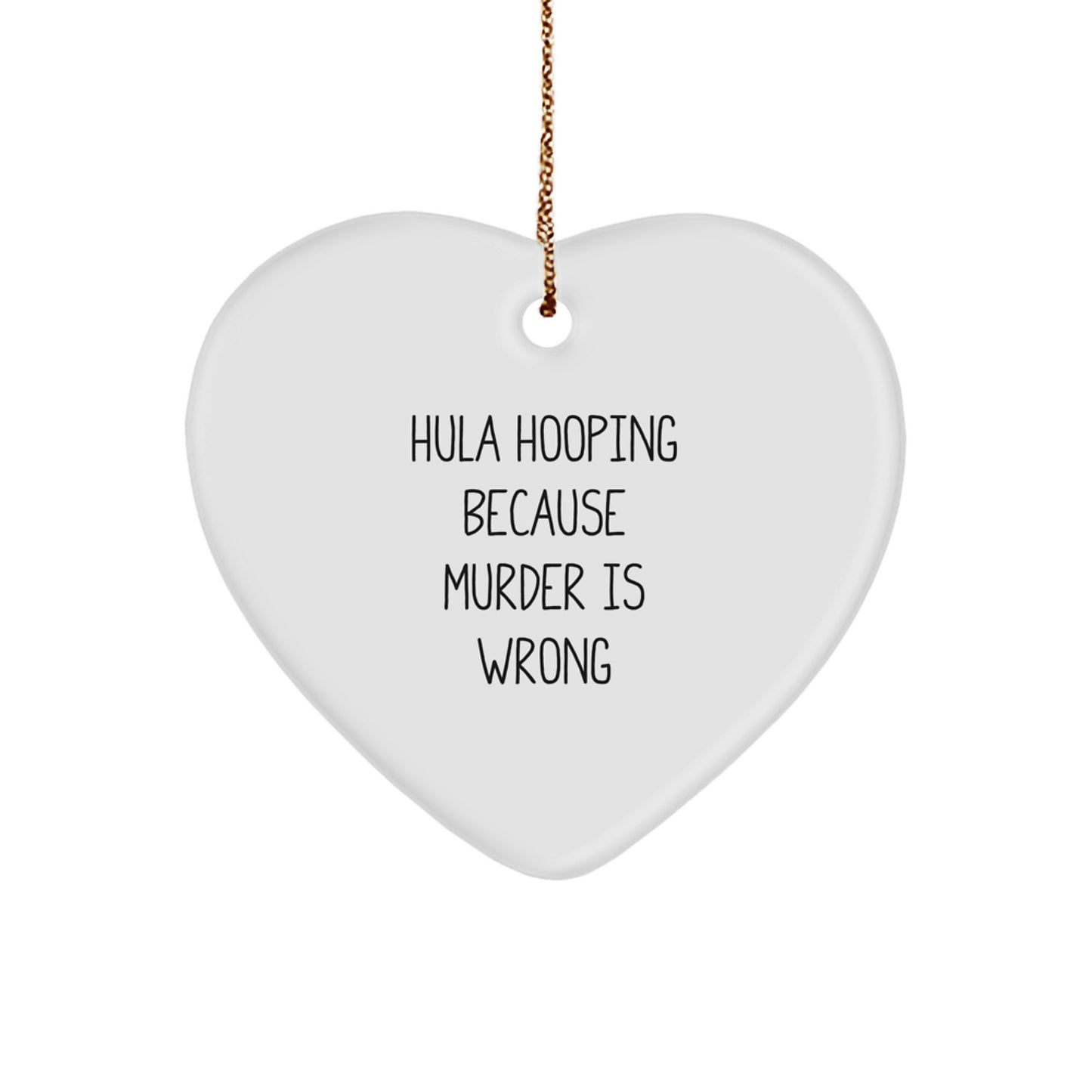 Hula Hooping Fun Heart Ornament, Funny Hula Hooping Gifts for Friends, Christmas Unique Gifts from Friends to Hula Hooping Lovers - Image 1