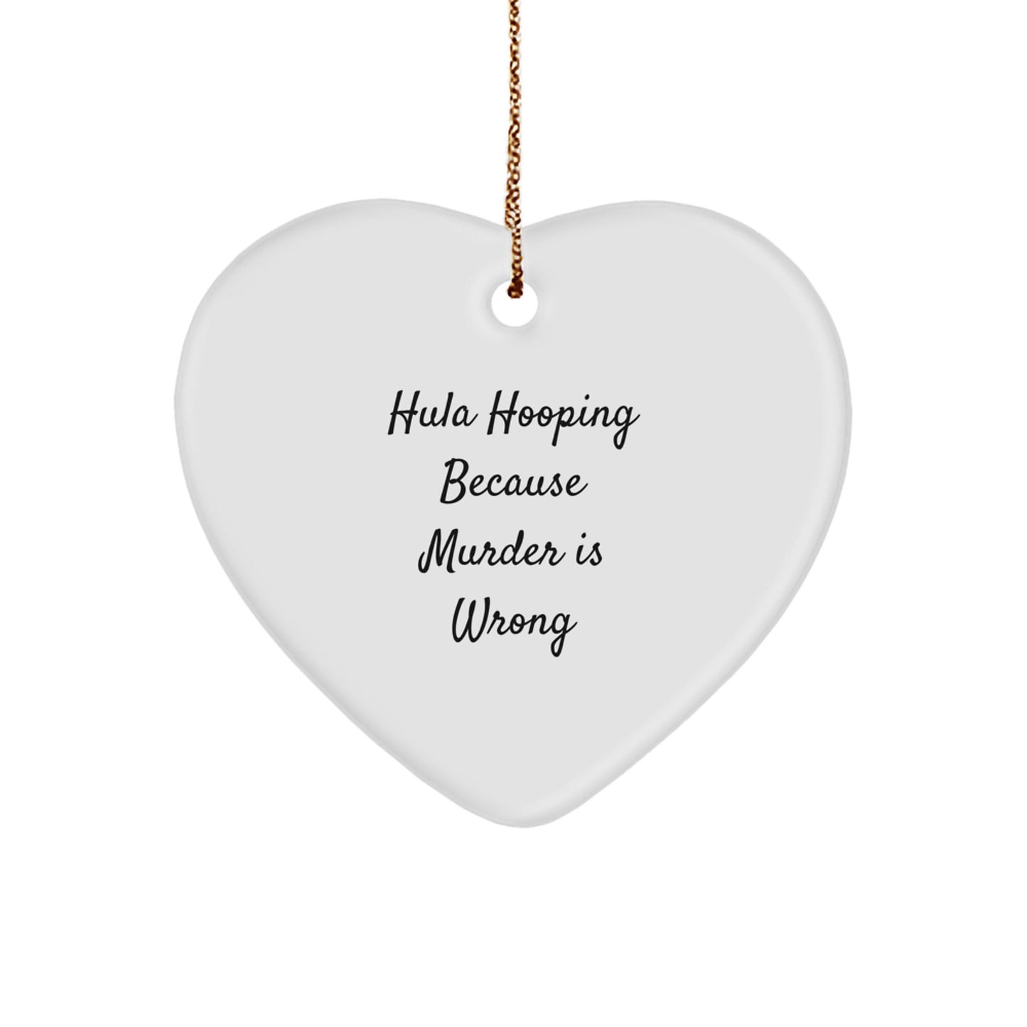 Funny Hula Hooping Heart Ornament Gifts from Friends for Hula Hooping Enthusiasts This Christmas Unique Gift - Image 1