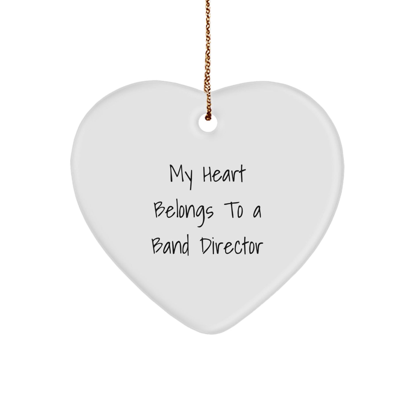 Funny Quote Band Director Heart Ornament Gifts from Family, Christmas Unique Gifts for Band Director - Image 1