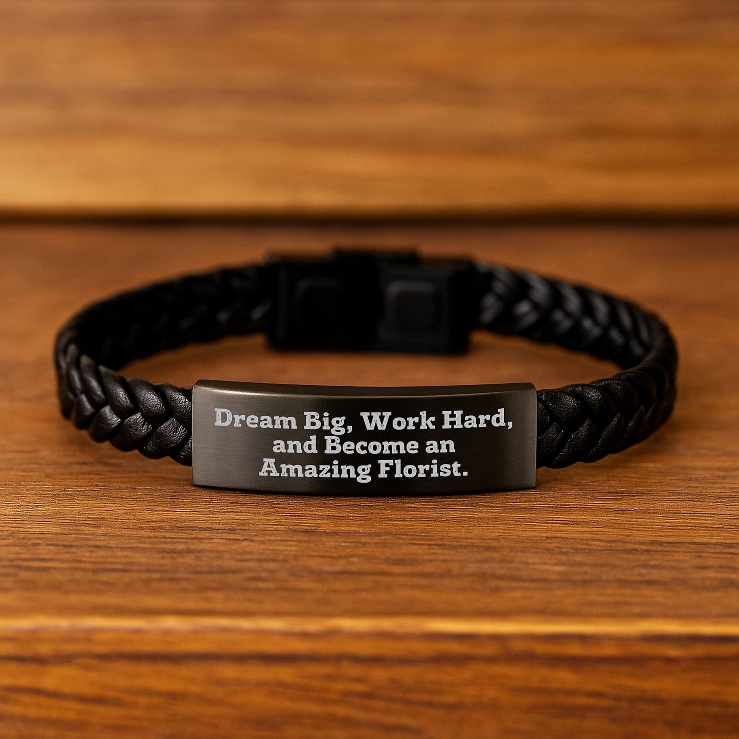 Inspirational Florist Gifts for Graduation - Interlaced Leather Bracelet Gifts from Friends to Florist - Victory Thru Vision