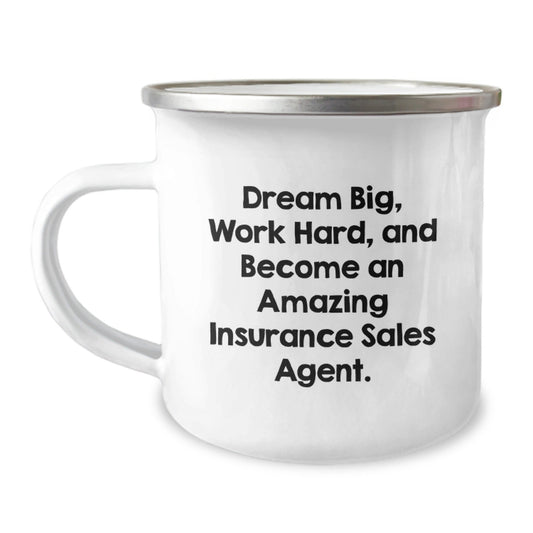 Inspirational Gifts from Friends to Insurance Sales Agent, Unique Camping Mug for Graduation, Dream Big Quote - Victory Thru Vision