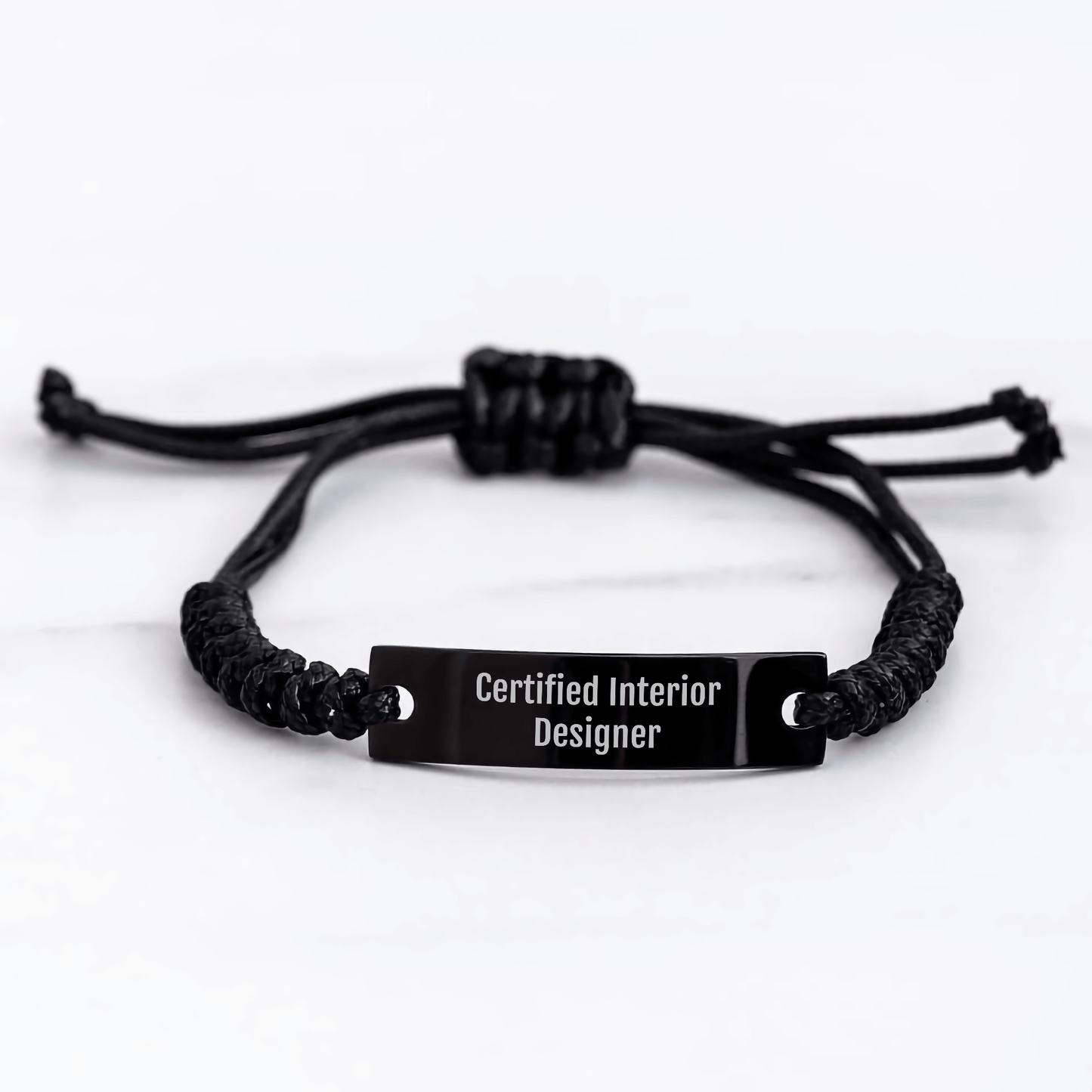 Interior Designer Rope Bracelet, Funny Quote Gifts from Men to Interior Designer, Adjustable Rope Jewelry for Father's Day - Victory Thru Vision
