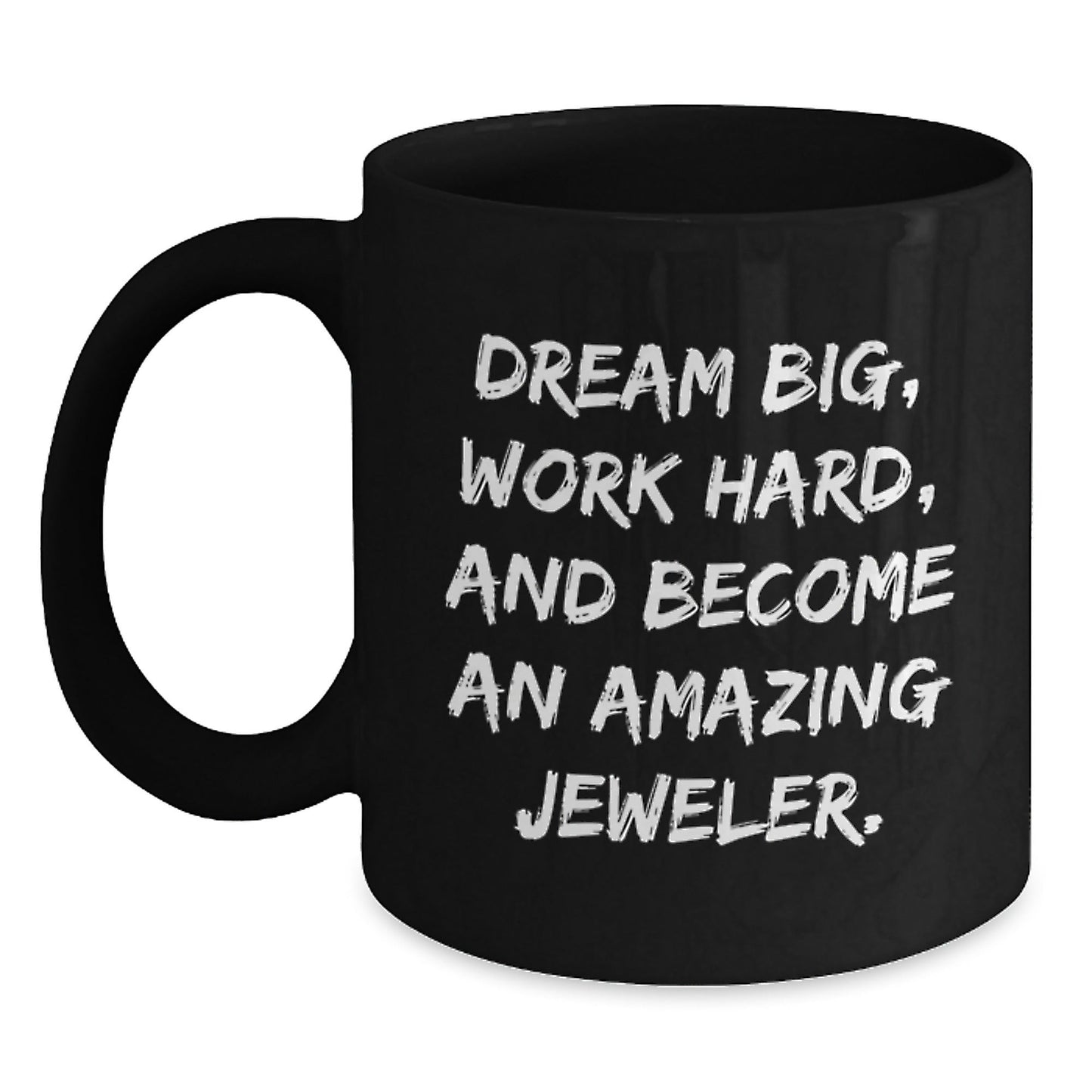 Jeweler Gifts for Men from Friends - Inspirational Black Coffee Mug, Dream Big, Work Hard, Become Amazing, Birthday Unique Gifts - Victory Thru Vision