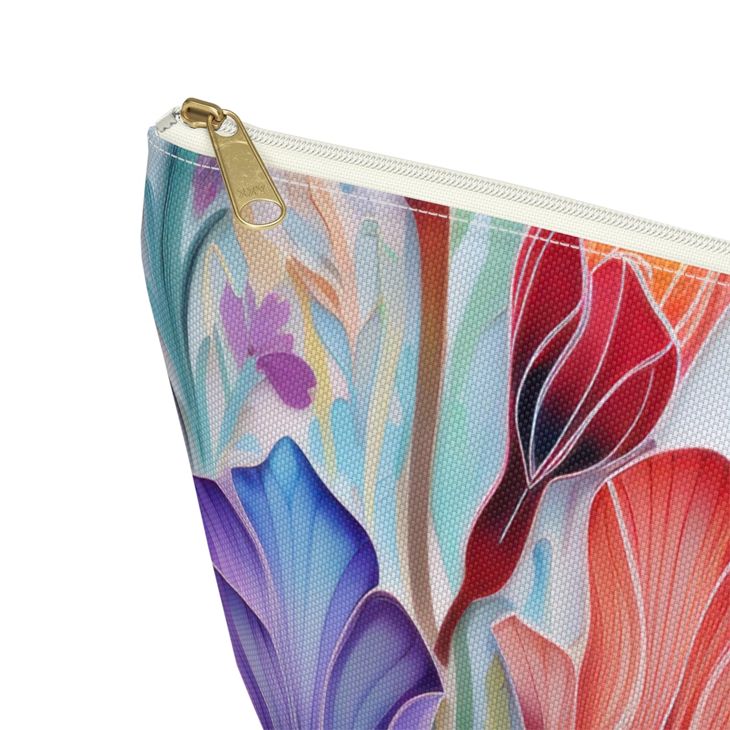 Lily Flowers Accessory Pouch, Floral Accessory Pouch, Makeup Bag, Cosmetic Case, Zippered Pouch, Gift for Her - Victory Thru Vision