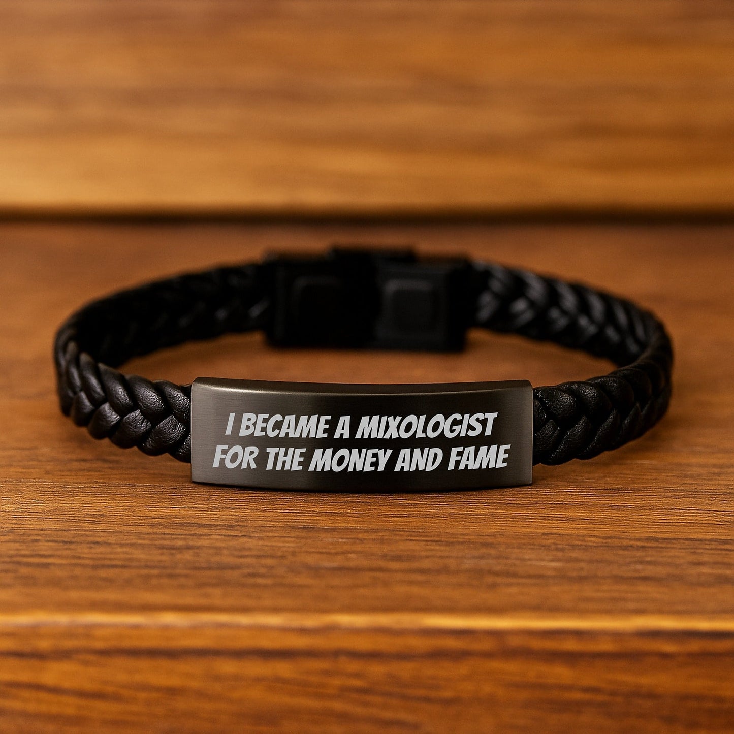Mixologist Gifts, Funny Quote Interlaced Leather Bracelet for Women Friends Coworkers Family, Gifts from Dad Mom, Inspirational Quote for Graduation Unique Gifts - Victory Thru Vision