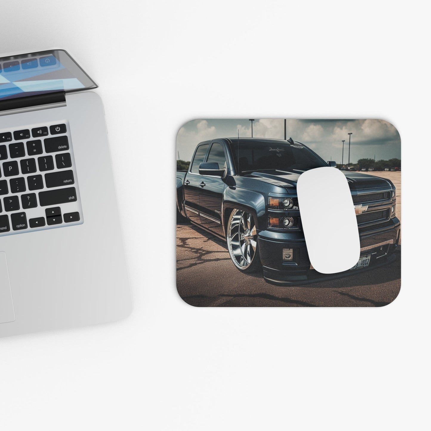 2010 Bagged Chevy Truck Mouse Pad – Custom Pickup Design Desk Accessory for Truck Enthusiasts - Victory Thru Vision