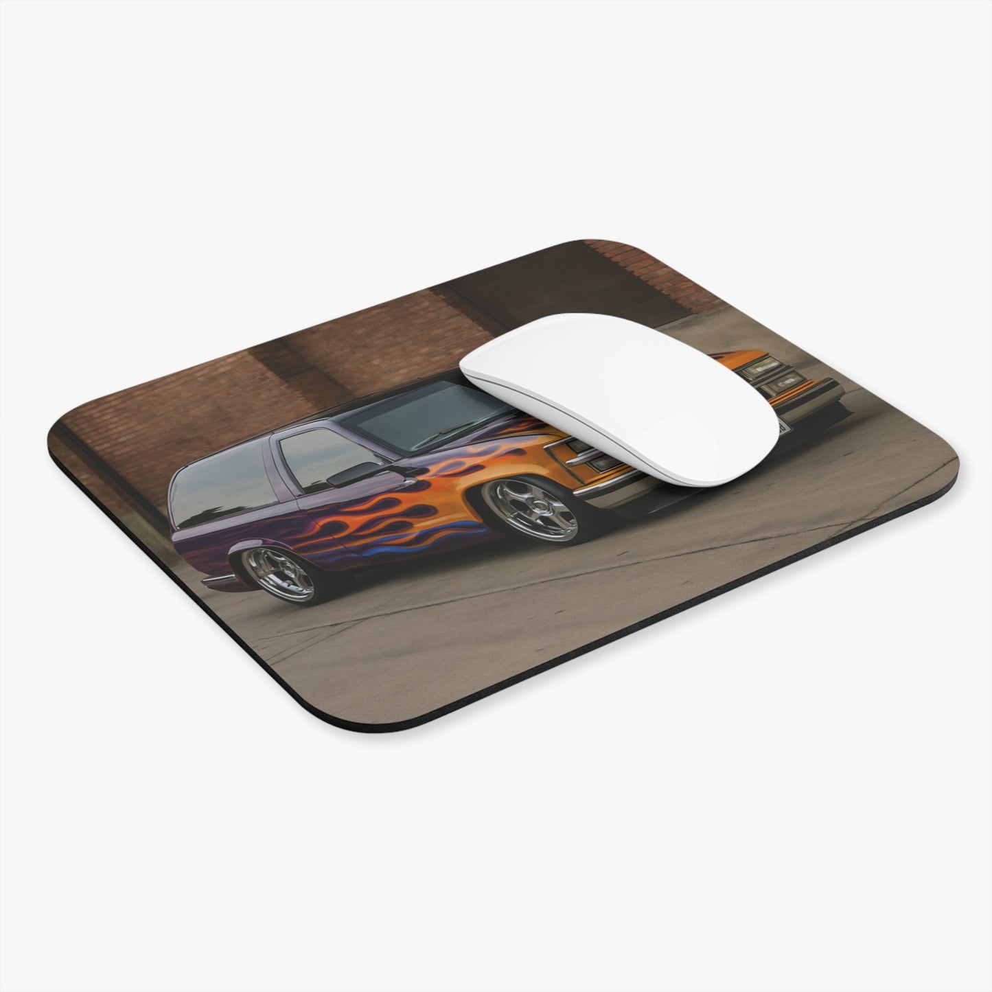 Mouse Pad - Lowered 1994 Chevy Tahoe With Flames - Victory Thru Vision