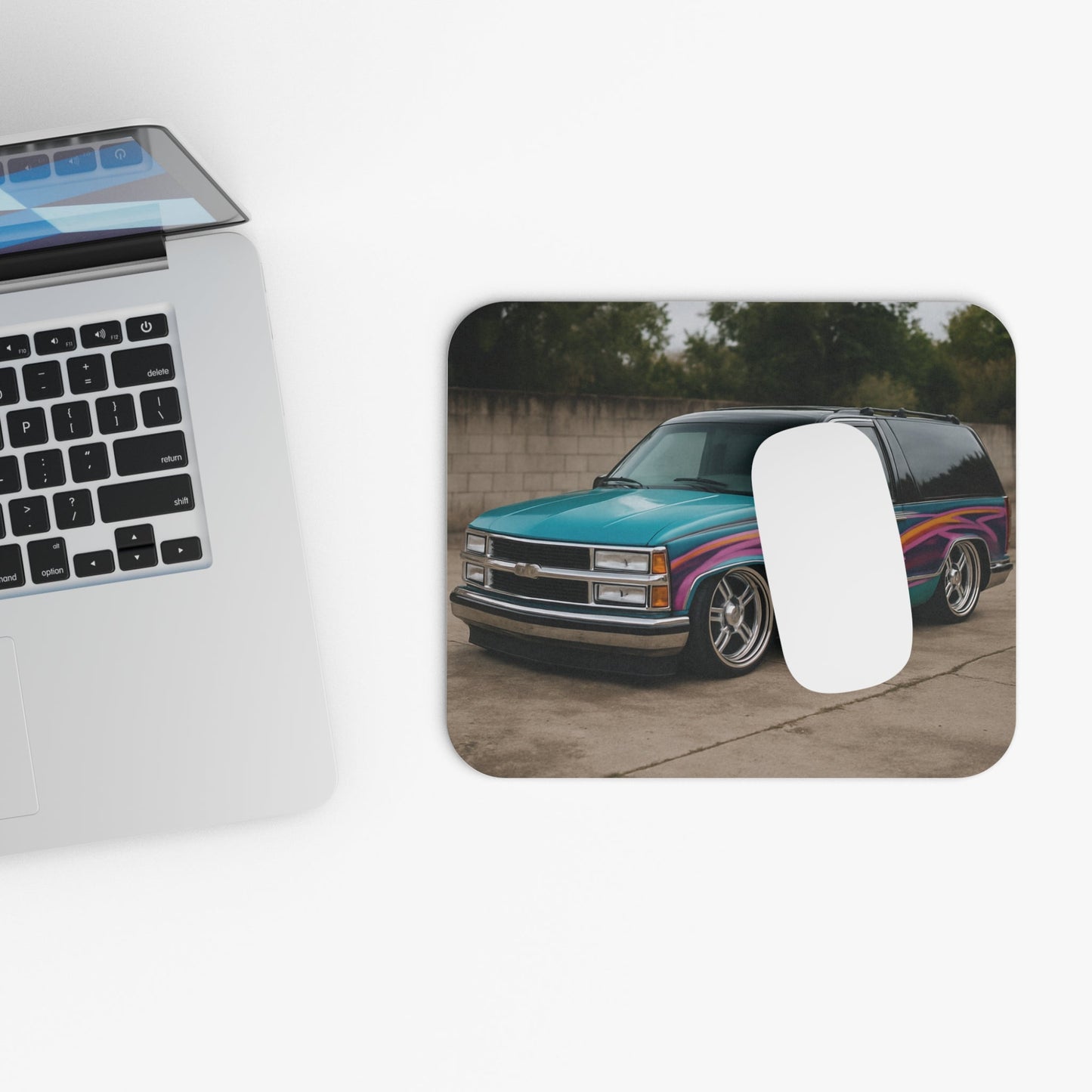 Mouse Pad - Lowered 1996 Chevy Tahoe With Custom Paint Rectangle Mouse Pad - Victory Thru Vision