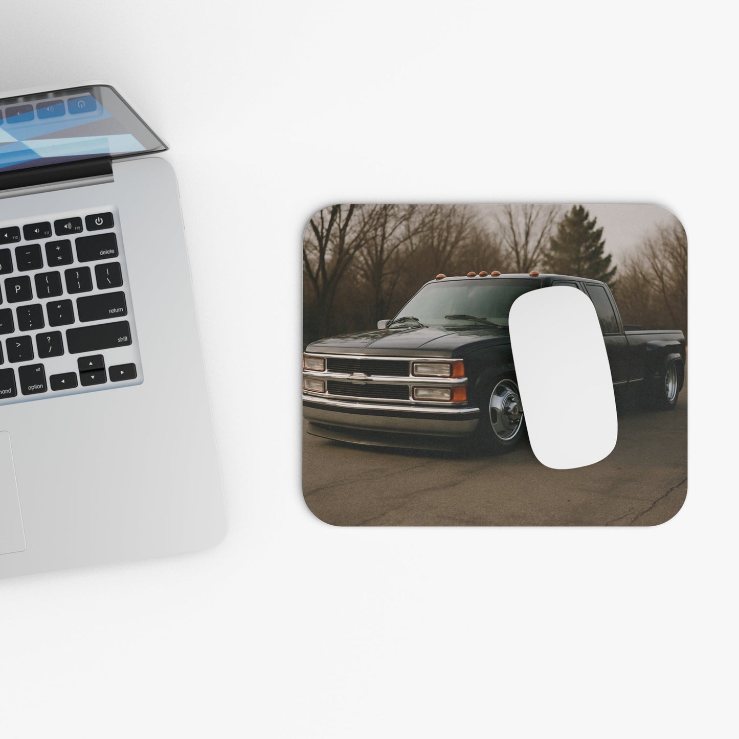 Mouse Pad (Rectangle) - Lowered 1997 Chevy C2500 Dually - Victory Thru Vision