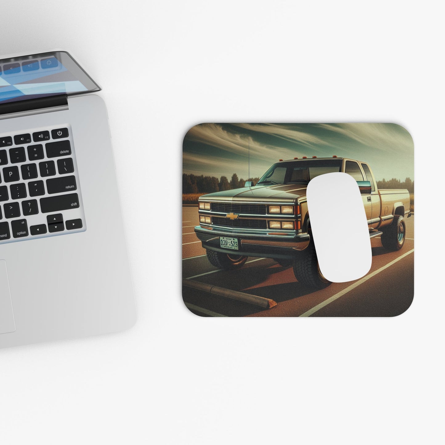 1989 Chevy 4x4 Truck Mouse Pad – Retro Rectangle Design Desk Accessory for Pickup Lovers - Victory Thru Vision