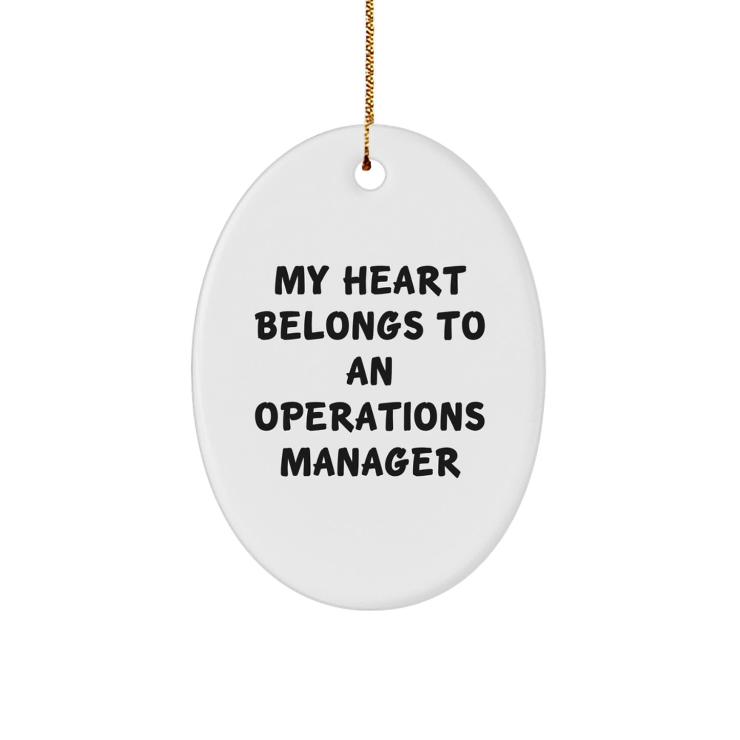 Funny Operations Manager Oval Ornament Gifts from Friends and Family for the Christmas Unique Gifts - Image 1