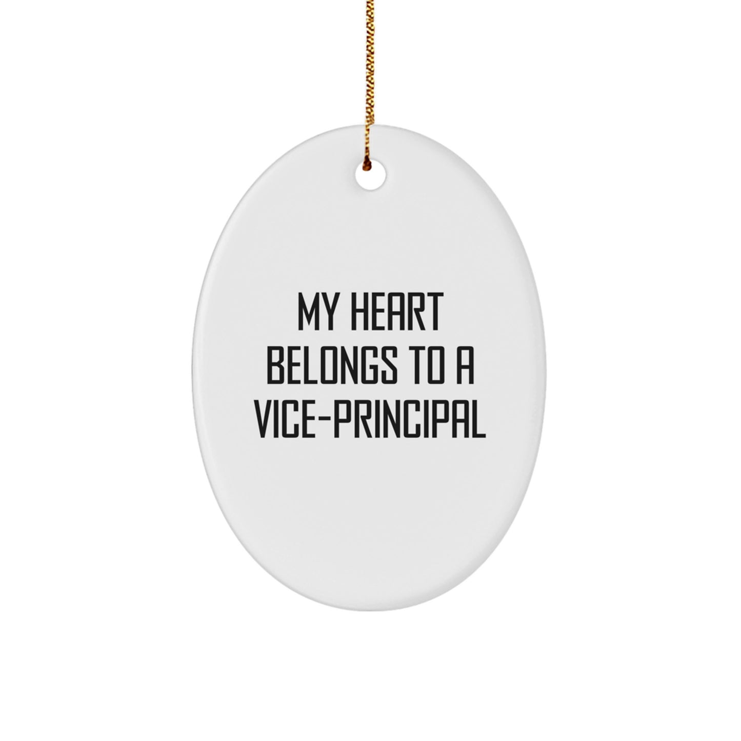 Funny Vice-principal Gifts for Him, Oval Ornament Christmas Unique Present from Men to Vice-principal - Image 1