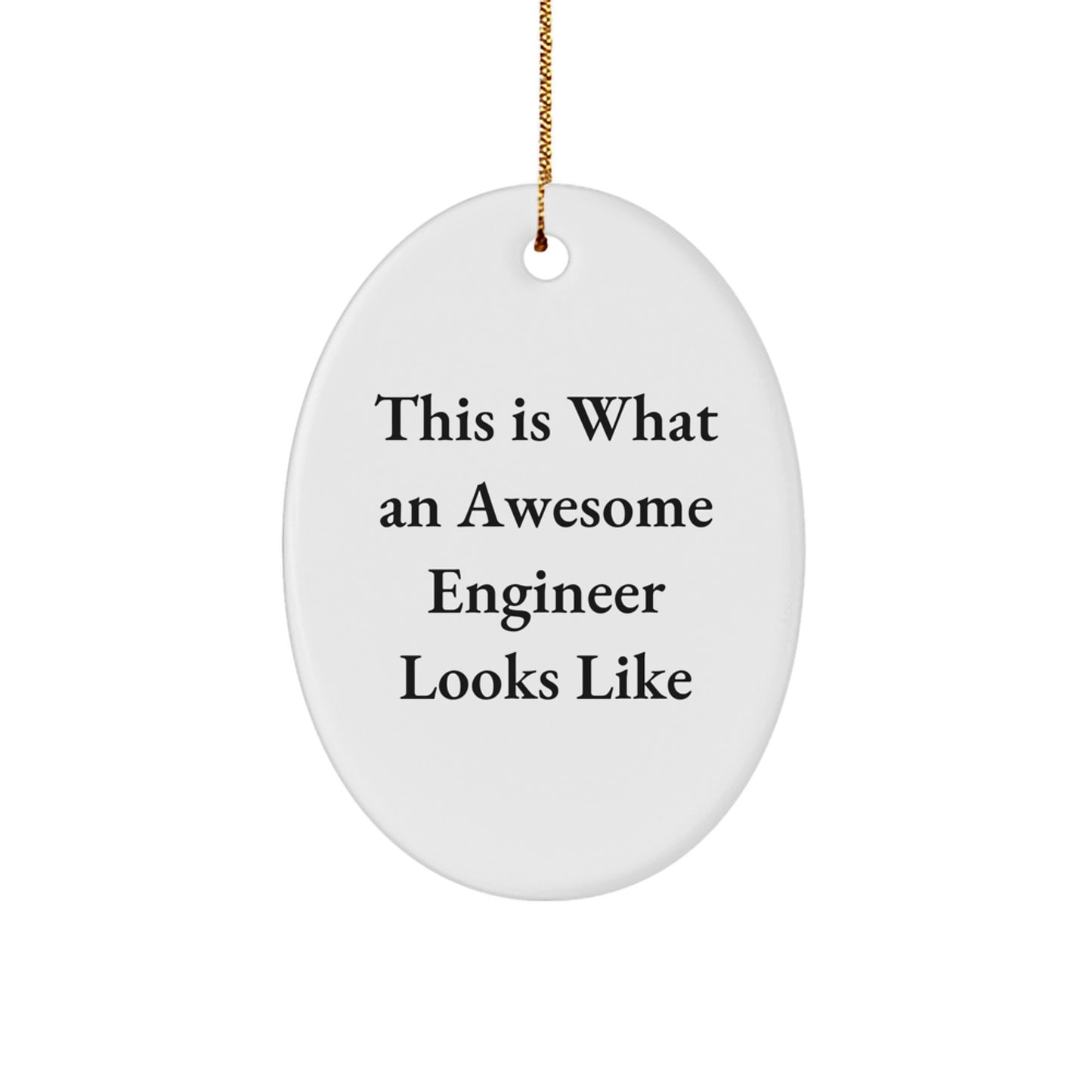Funny Engineer Christmas Oval Ornament Gifts from Family for Engineer Friends - Image 1