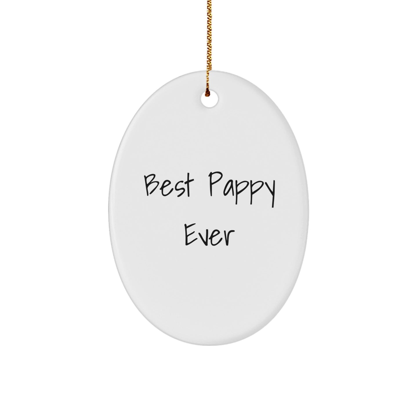Funny Pappy Gifts from Men Christmas Unique Oval Ornaments - Image 1