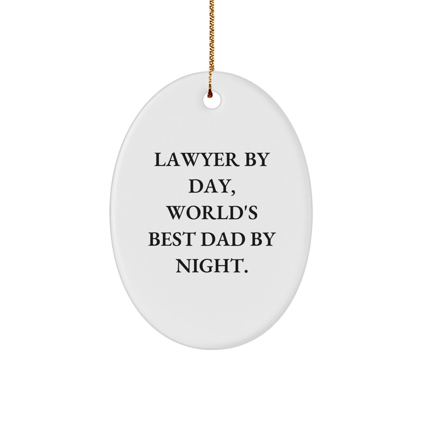 Funny Lawyer Gifts for Men, Lawyer Oval Ornament, Christmas Unique Gifts from Friends and Family - Image 1