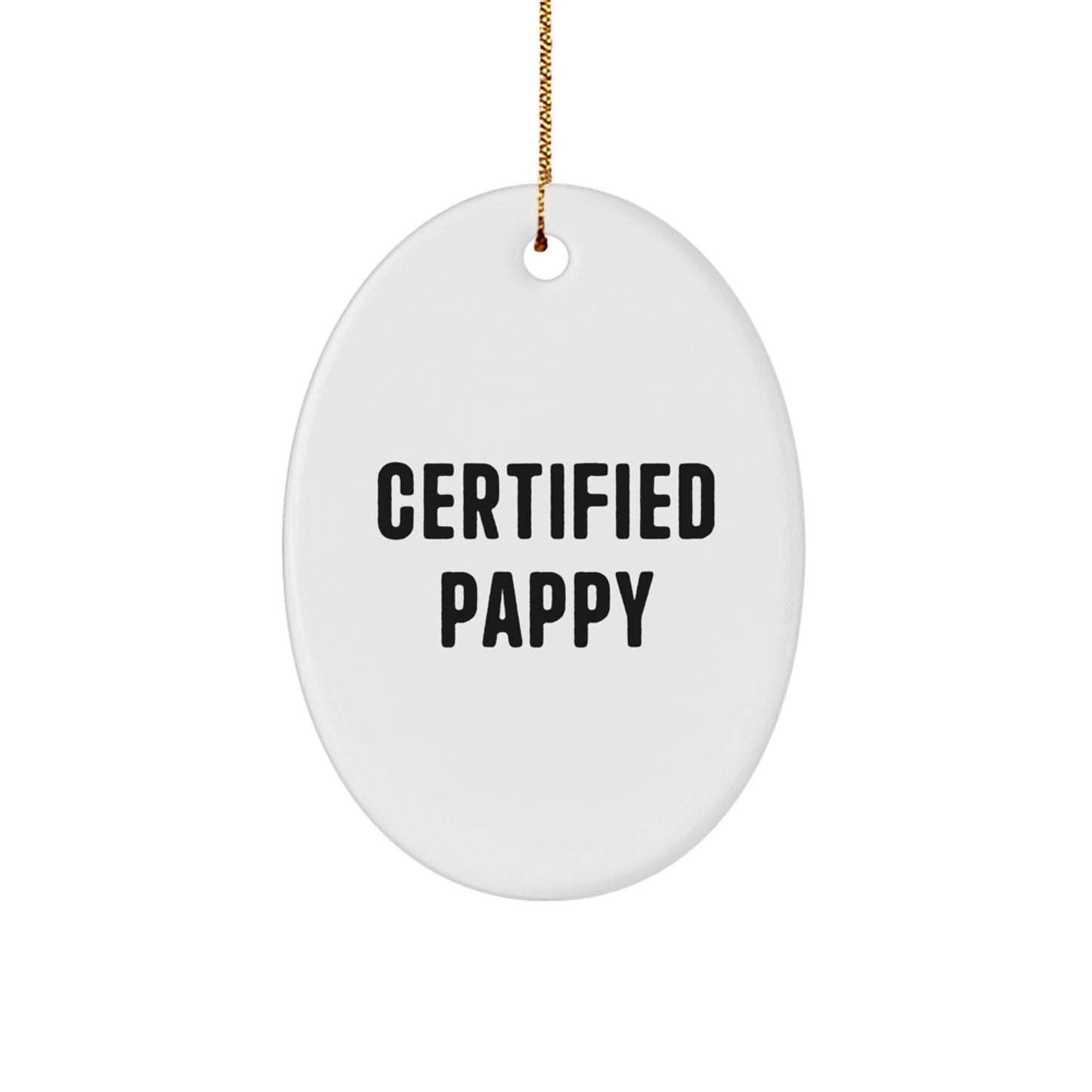 Funny Pappy Oval Ornament Gifts from Friends for Men, Women, or Family - Christmas Unique Gifts - Image 1