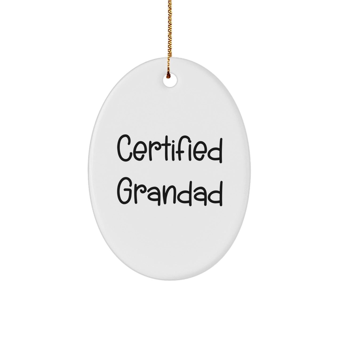 Funny Grandad Gifts Oval Ornament for Christmas Unique Presents Gifts from Family Unique Gifts for Grandads - Image 1