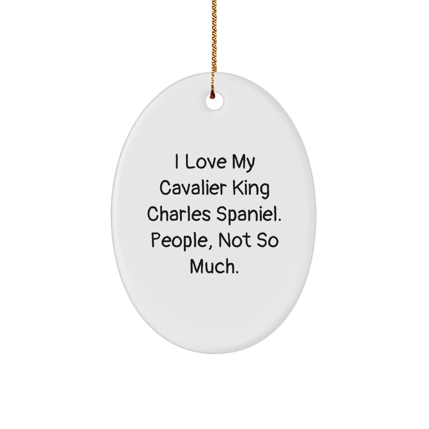 Christmas Unique Gifts for Cavalier King Charles Spaniel Dog Lovers, Funny Oval Ornament Gifts from Friends and Family - Image 1