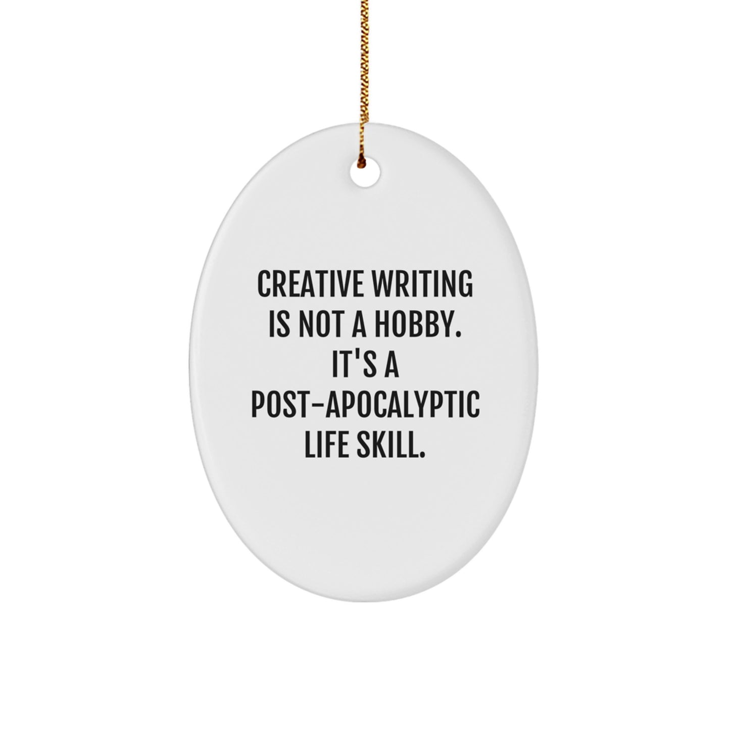 Creative Writing Oval Ornament Gifts from Friends, Family, Coworkers, for Women, Men, Creative Writing Enthusiasts, Christmas Unique Gifts - Image 1