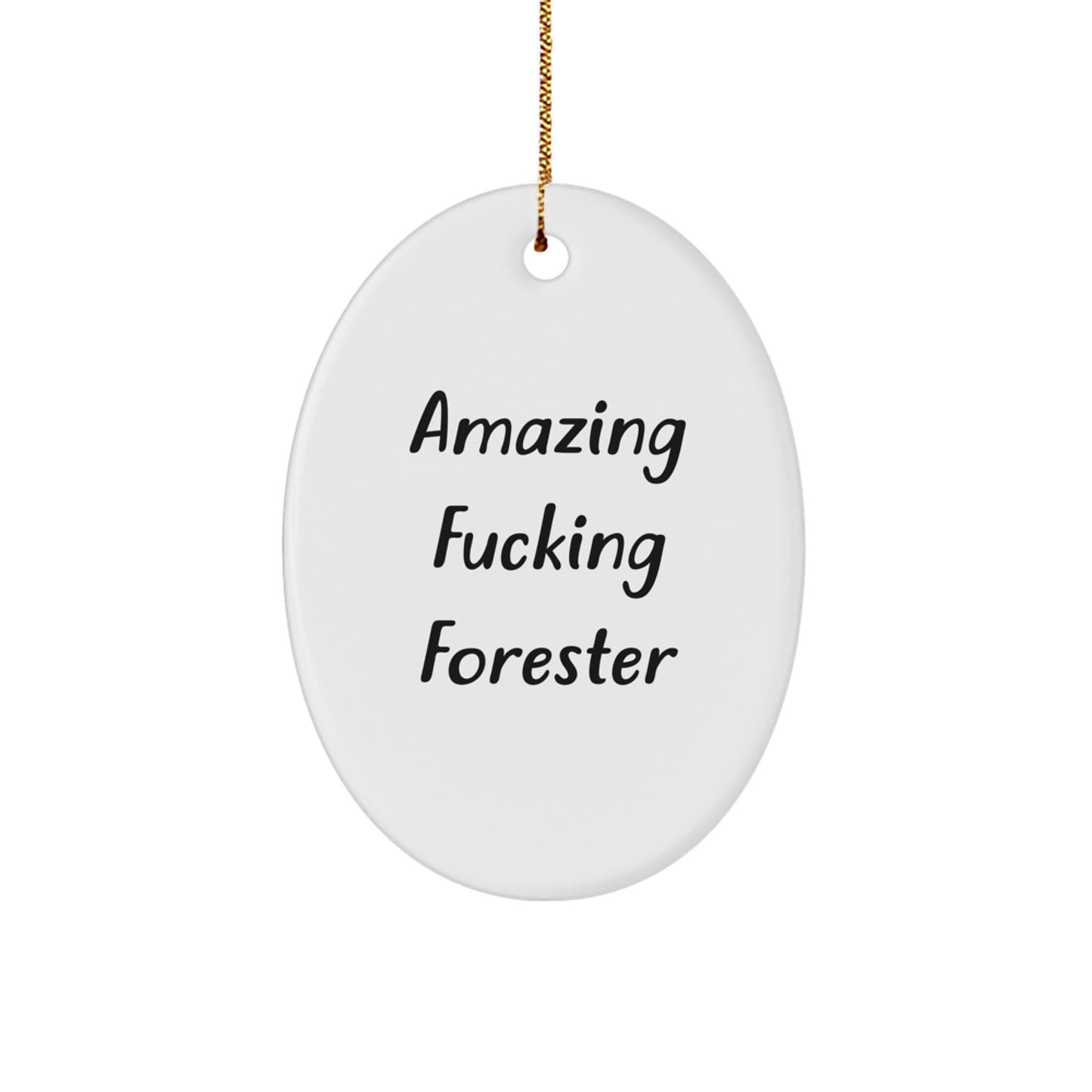 Christmas Forester Oval Ornament Gifts from Friends for Forester, Funny Oval Ornament Christmas Unique Gifts, Forester Oval Ornament for Christmas - Image 1