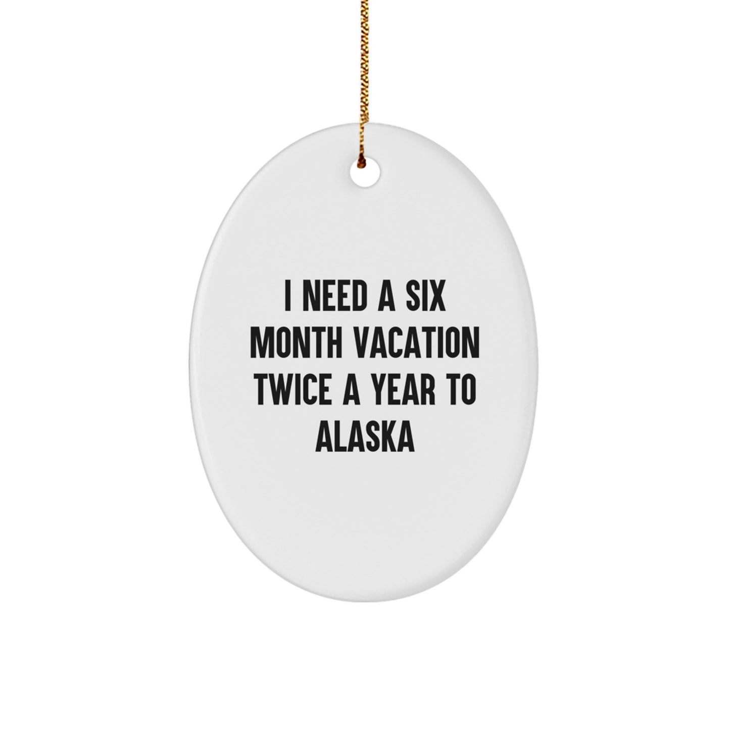 Unique Alaska Oval Ornaments Gifts from Friends and Family for Men and Women Christmas Unique Treasures - Image 1