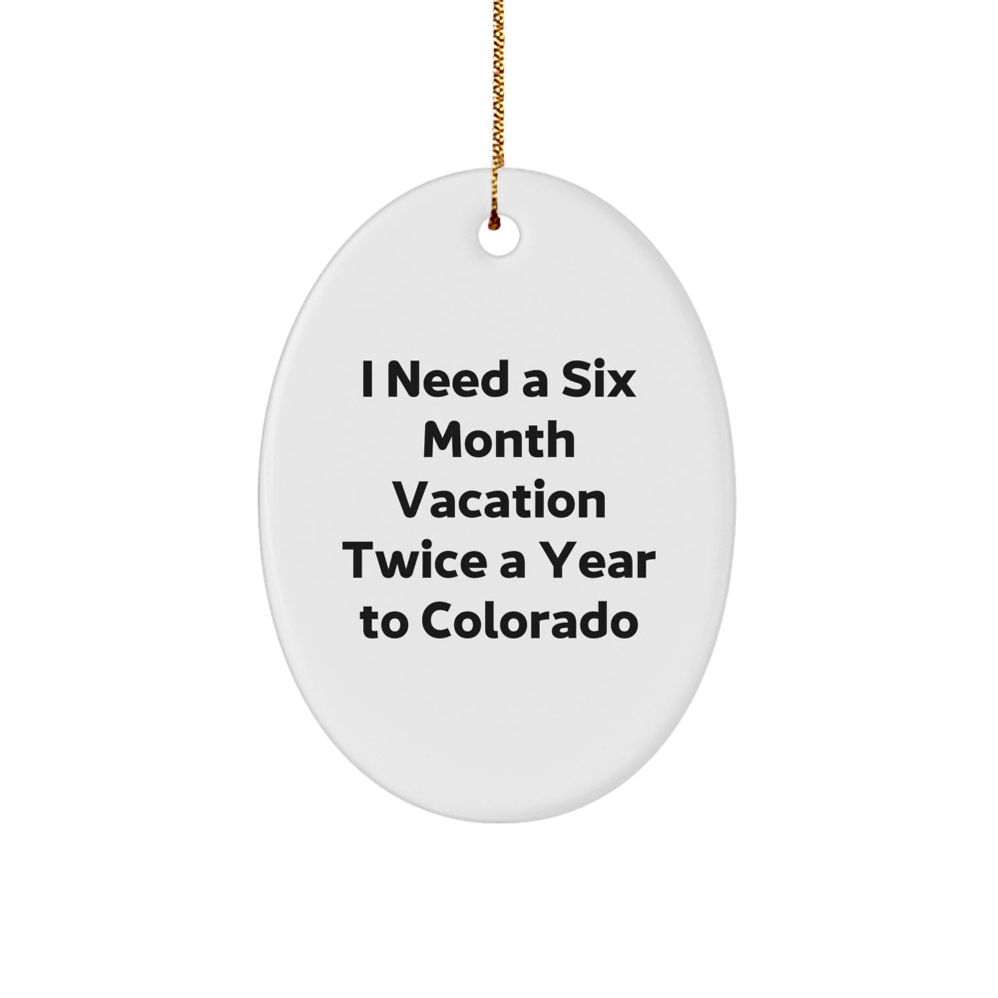 Colorado Christmas Oval Ornament Gifts from Friends to Family - Image 1