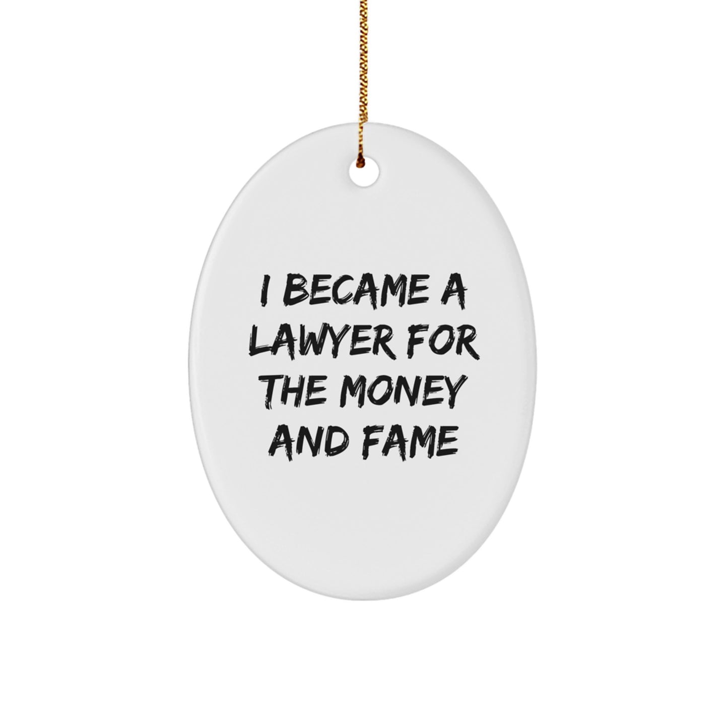 Funny Lawyer Oval Ornament Gifts for Men Women from Family Friends Coworkers - Image 1