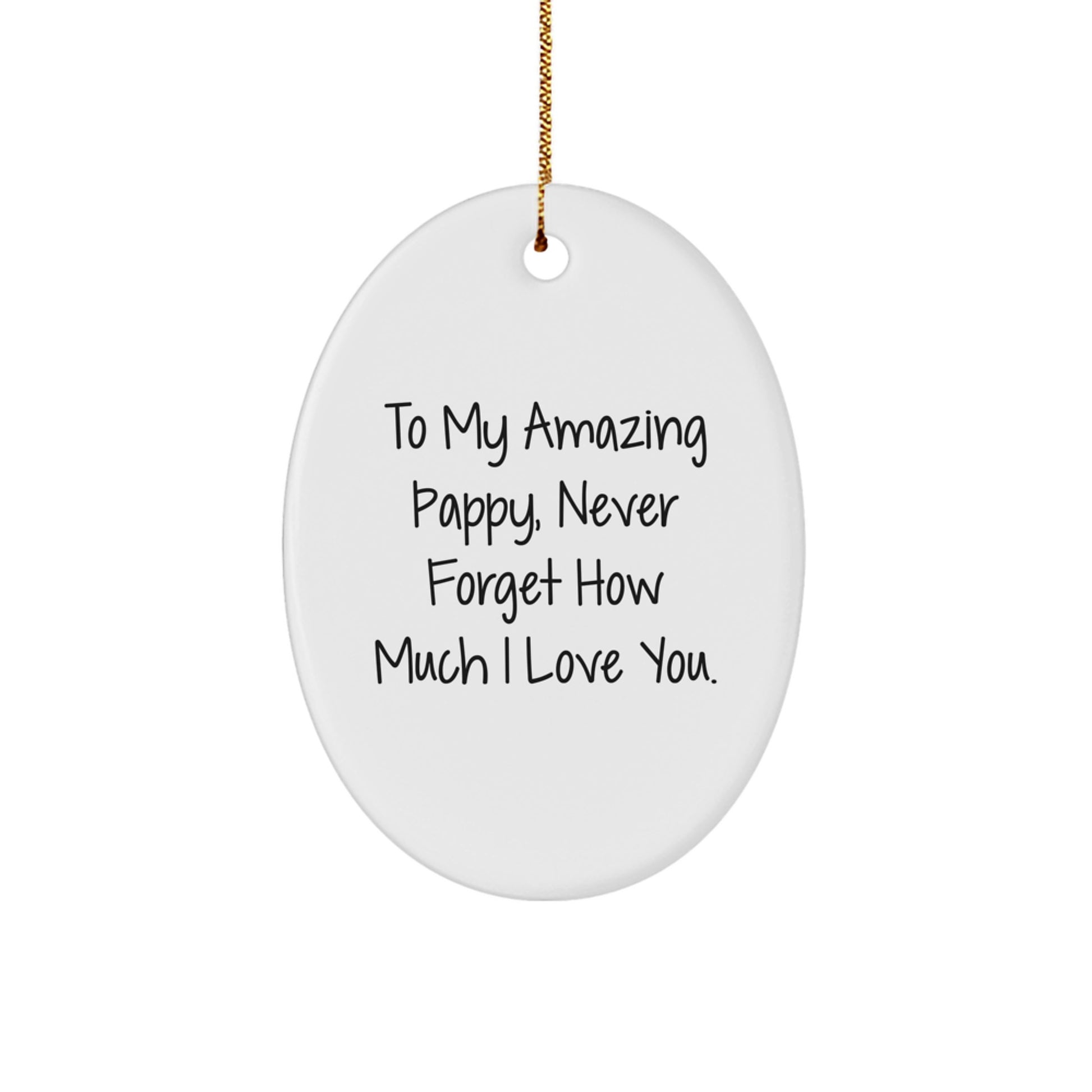 Funny Pappy Gifts for Men, Oval Ornament to My Amazing Pappy, Perfect Christmas Unique Gifts from Family - Image 1