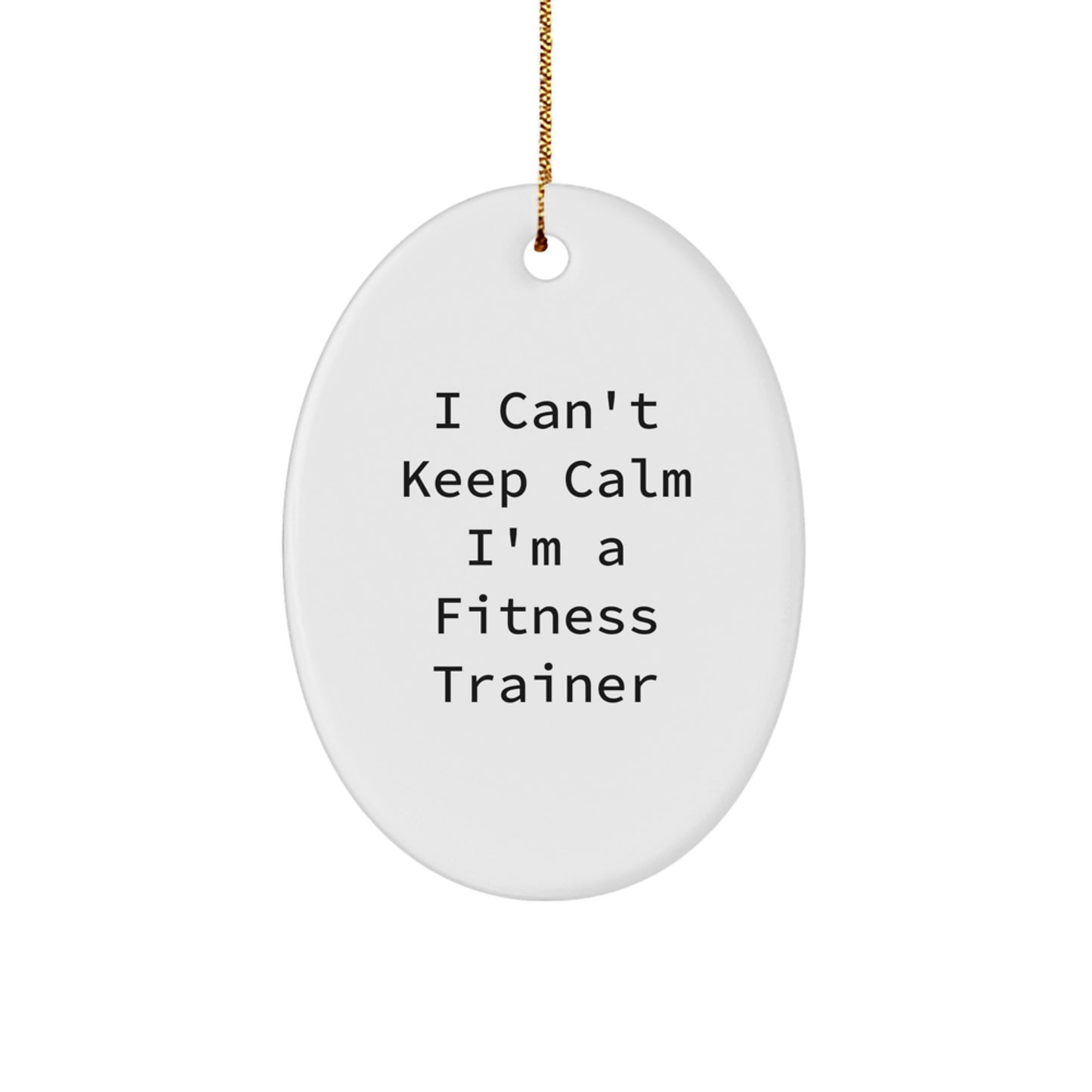 Funny I'm a Fitness Trainer Oval Ornament Gifts from Friends for Fitness Trainer Christmas Unique Gifts - Image 1
