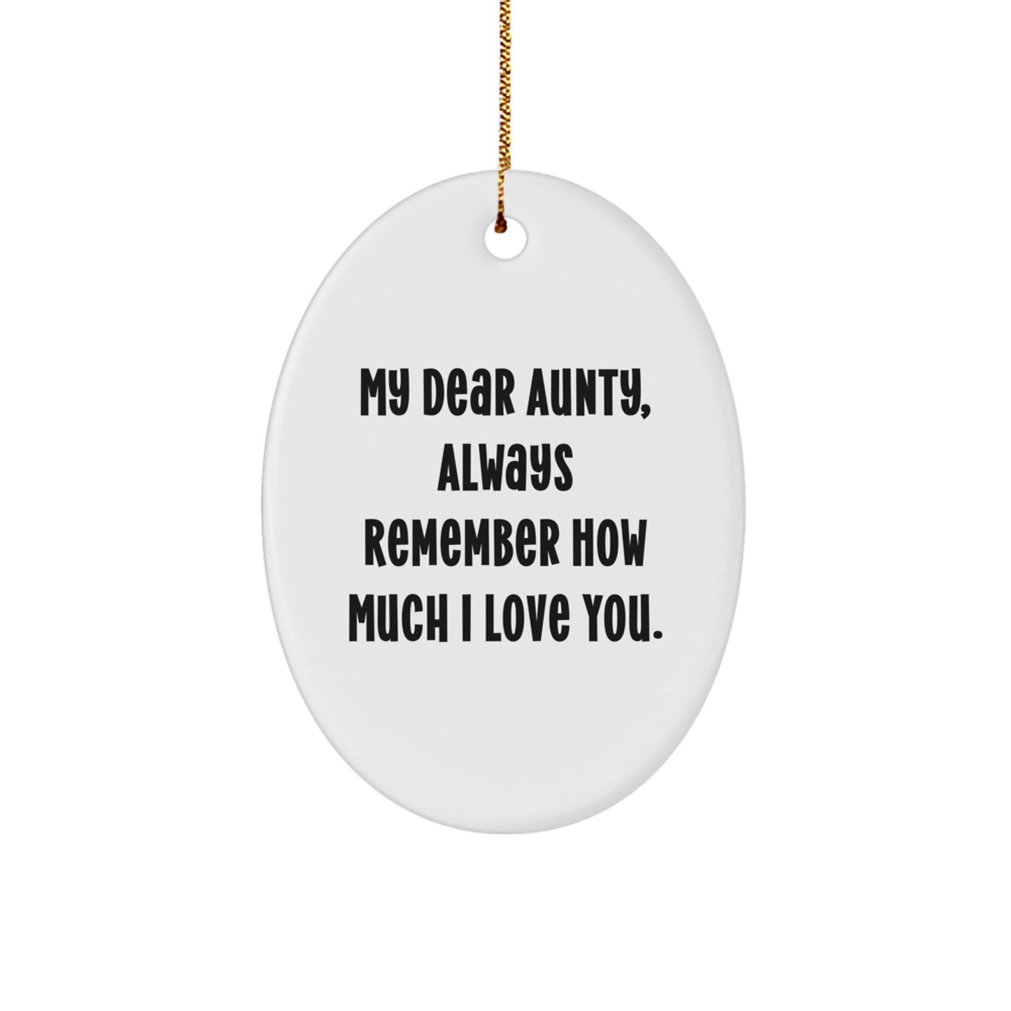 Funny Aunty Oval Ornament Gifts from Family, Aunty Gifts for Women, Christmas Unique Gifts - Image 1