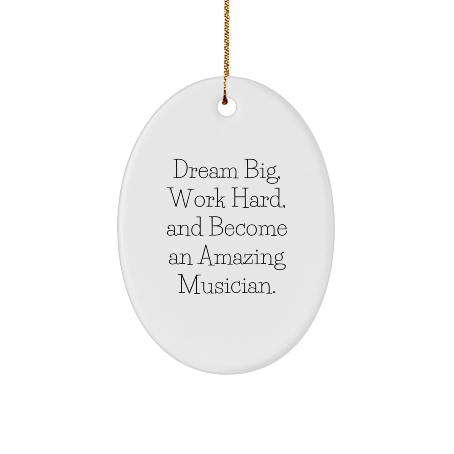Inspiring Musician Gifts from Family - Oval Ornament for Musician Friends During Christmas - Image 1