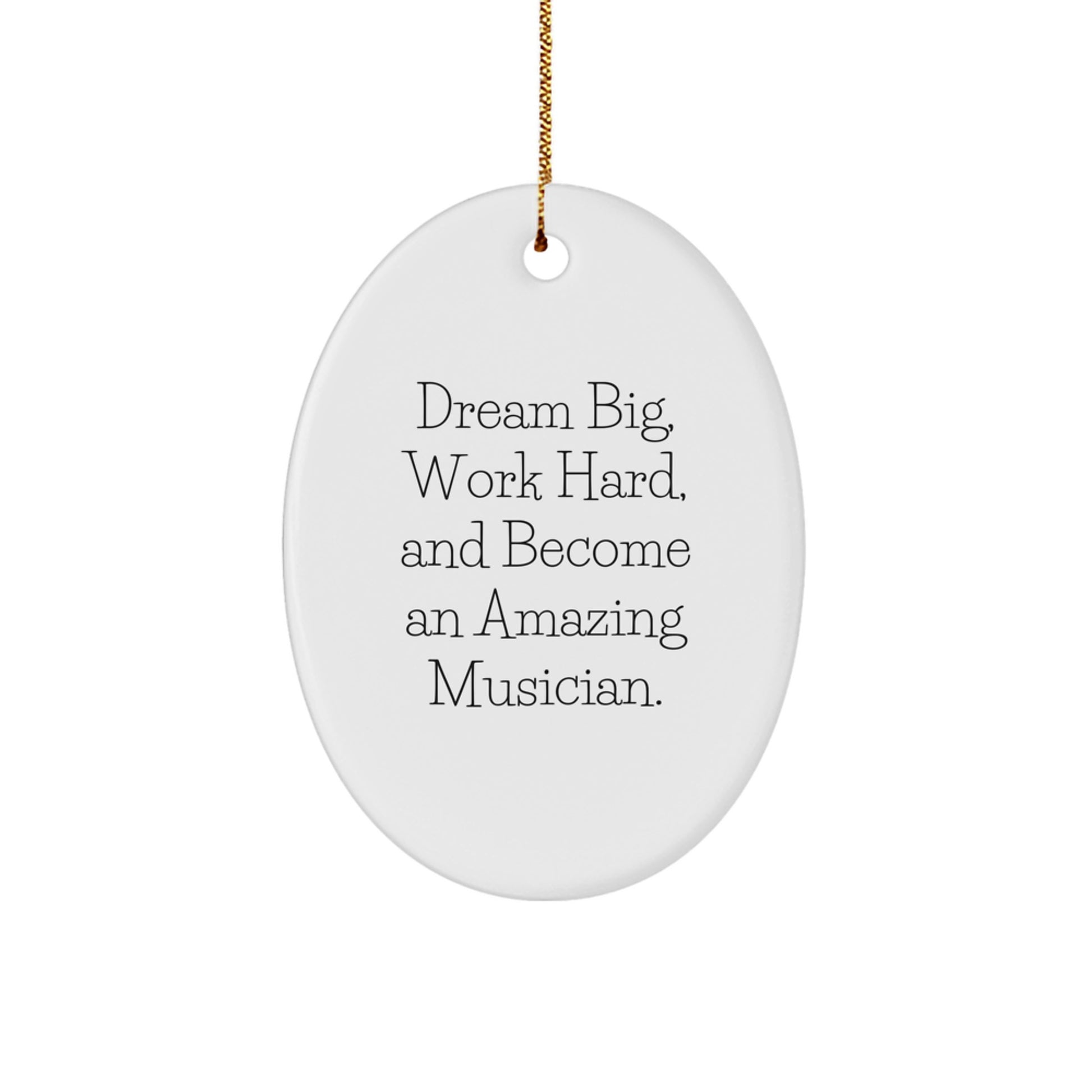 Inspiring Musician Gifts from Family - Oval Ornament for Musician Friends During Christmas - Image 1