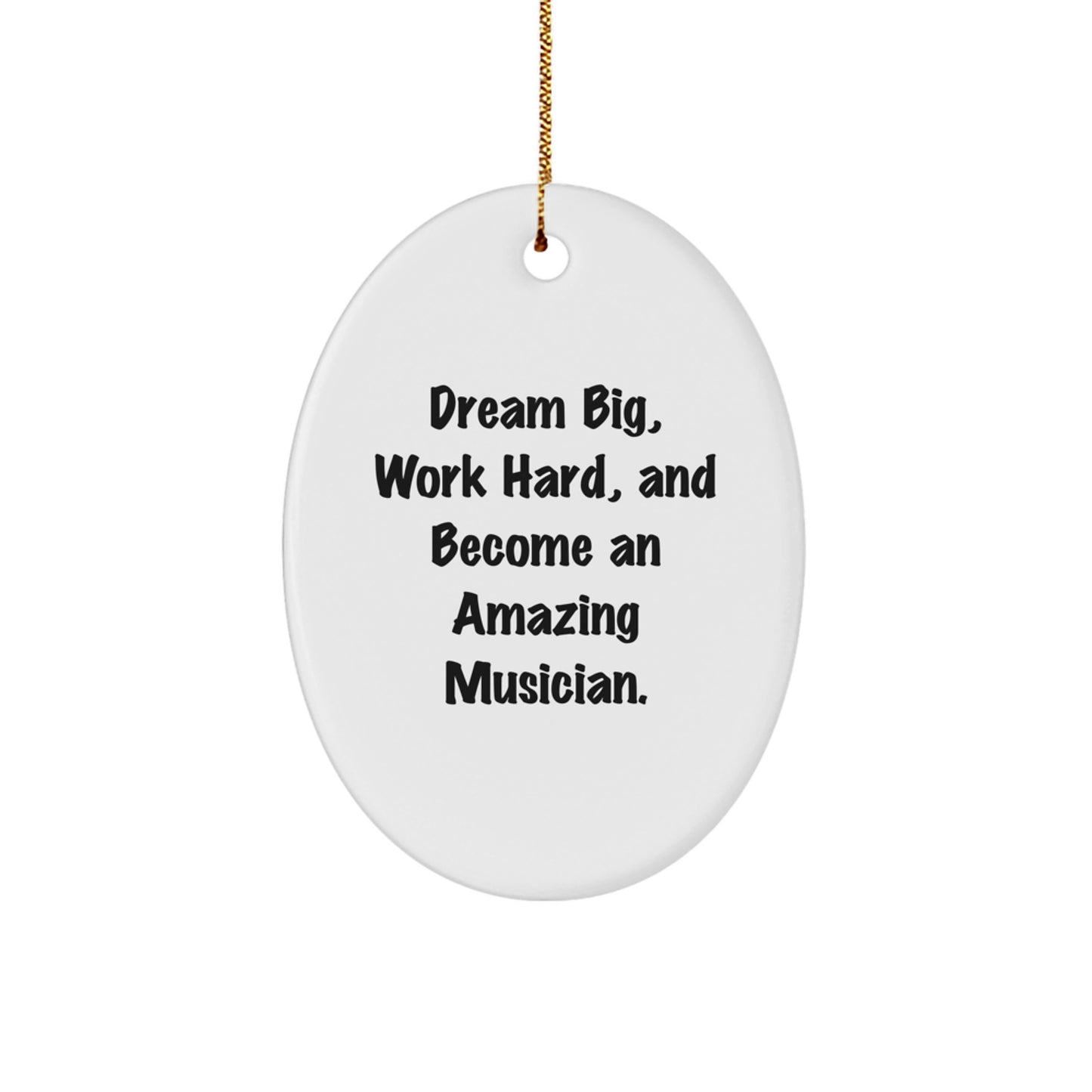 Funny Musician Oval Ornament Gifts from Friends for Christmas Decor - Image 1