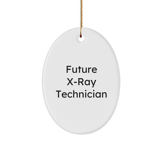 Funny X-Ray Technician Gifts from Friends, Christmas Unique Gifts for X-Ray Technician Men, Oval Ornament for Future X-ray Technician - Image 1
