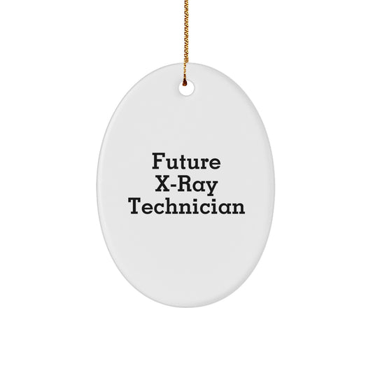 Funny X-Ray Technician Oval Ornament, Gifts from Friends to Future X-Ray Technician, Christmas Unique Gifts for X-Ray Technician Students - Image 1